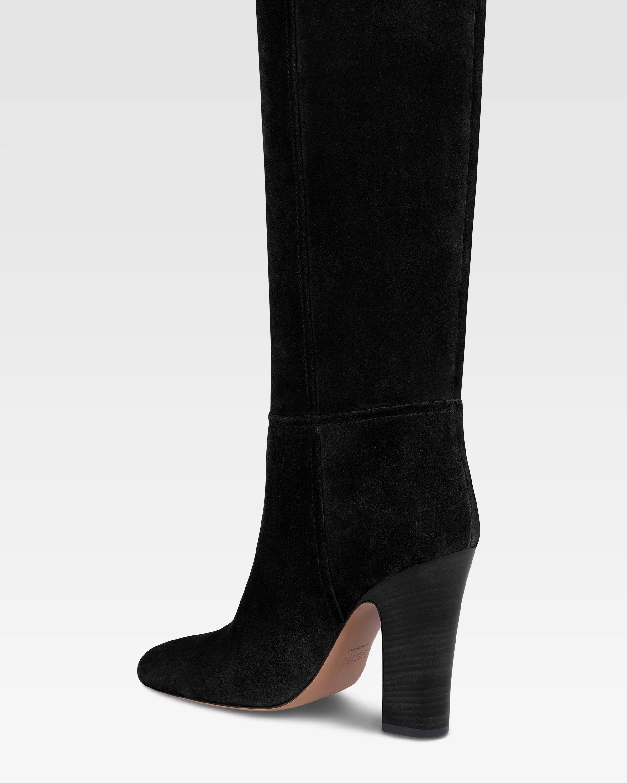 Over-the-knee boots in black calf suede leather 5 Over-the-knee boots in black calf suede leather