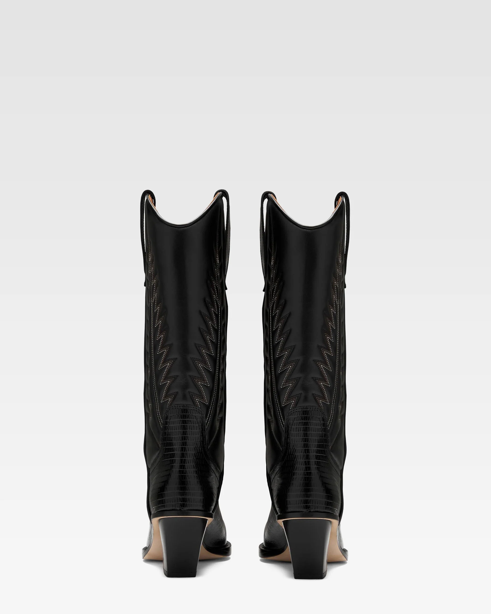 Black lizard-effect nappa leather boots 4 Black lizard-effect nappa leather boots