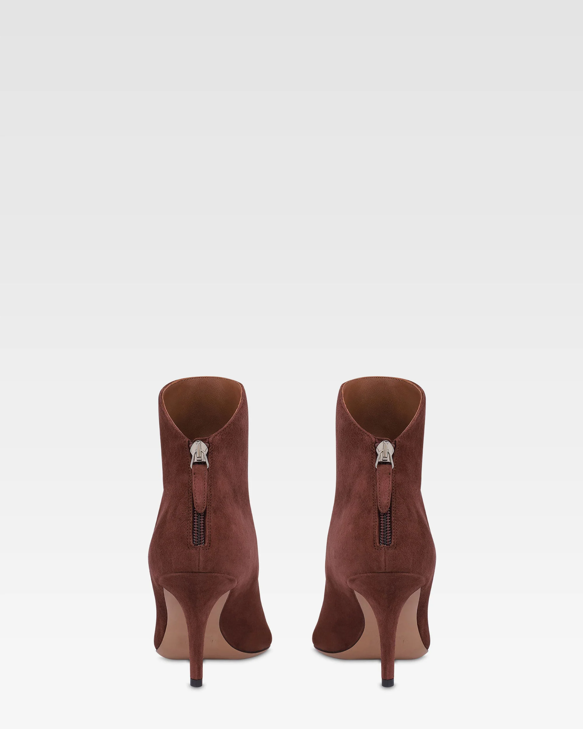 Ankle boots in mahogany suede leather
