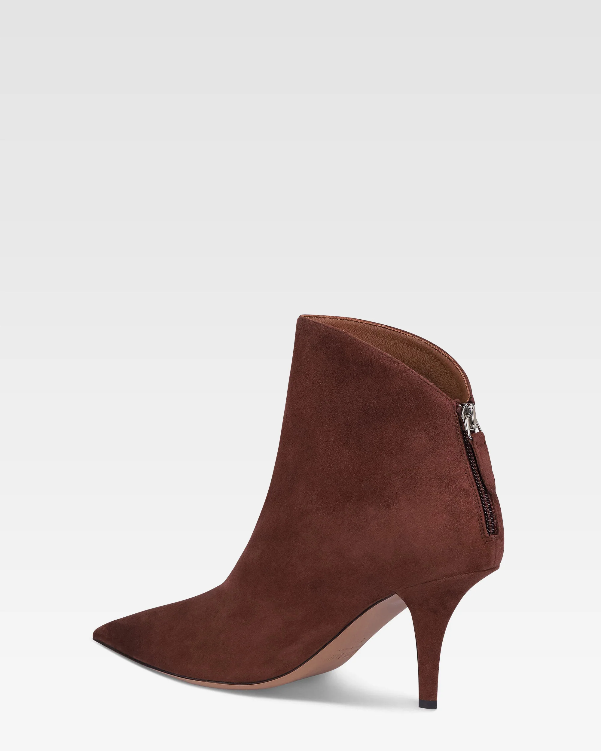 Ankle boots in mahogany suede leather