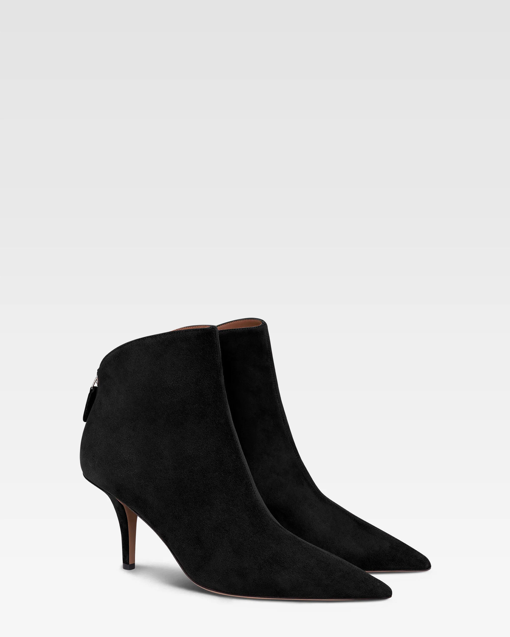Ankle boots in black suede leather