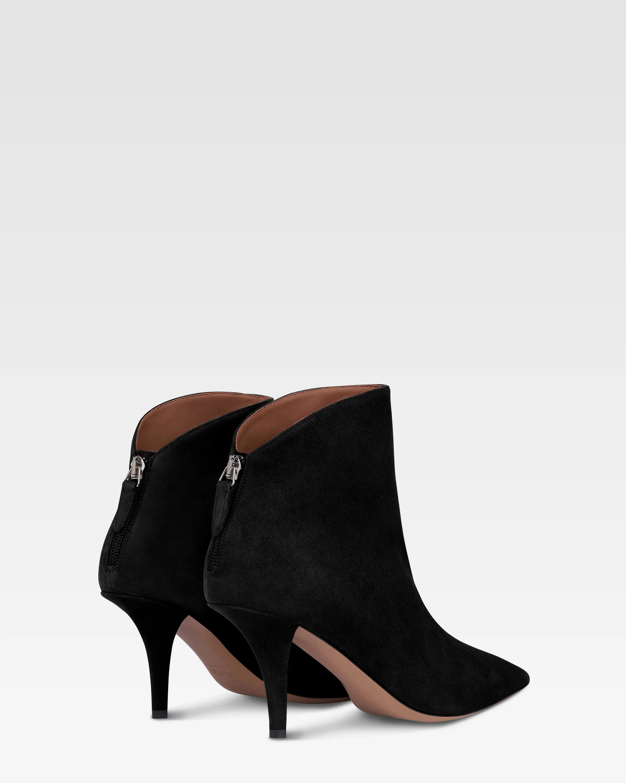Ankle boots in black suede leather