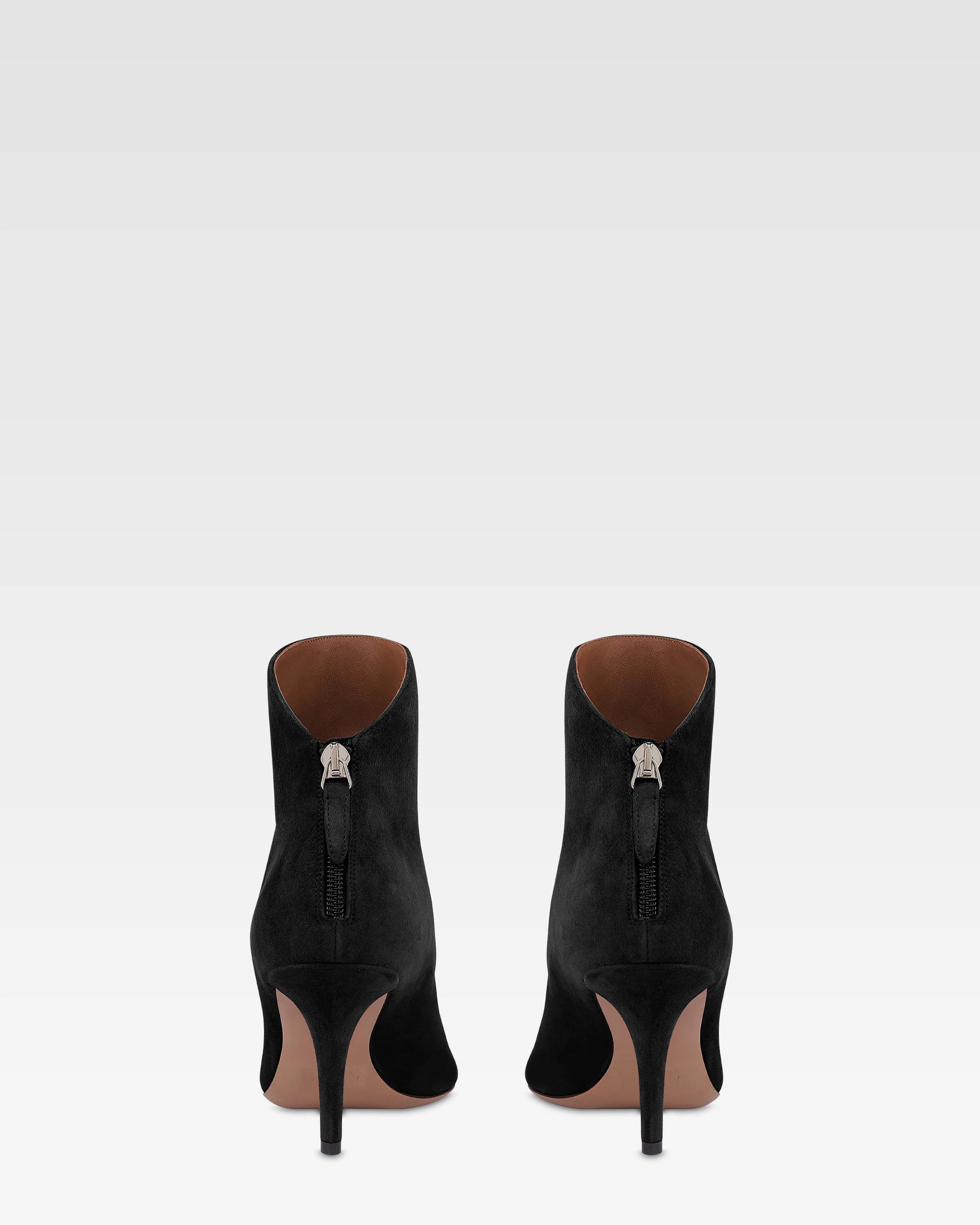 Ankle boots in black suede leather