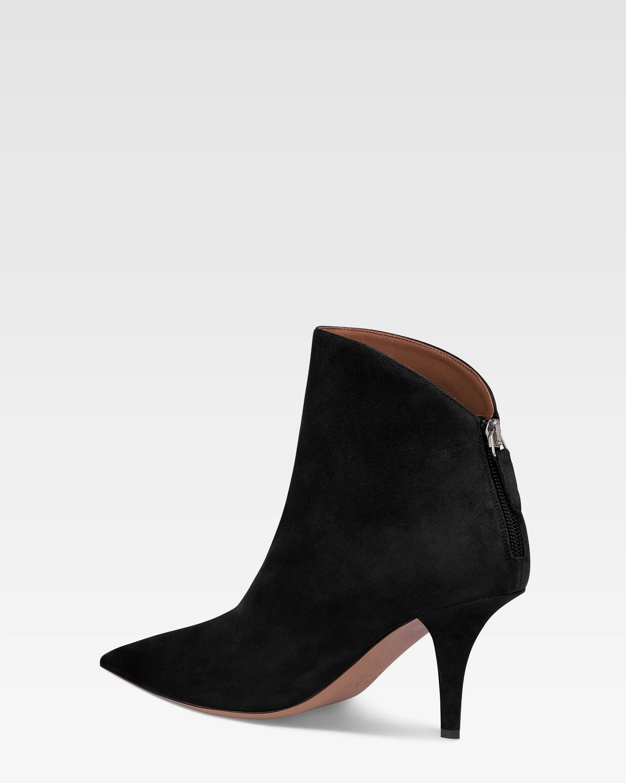 Ankle boots in black suede leather