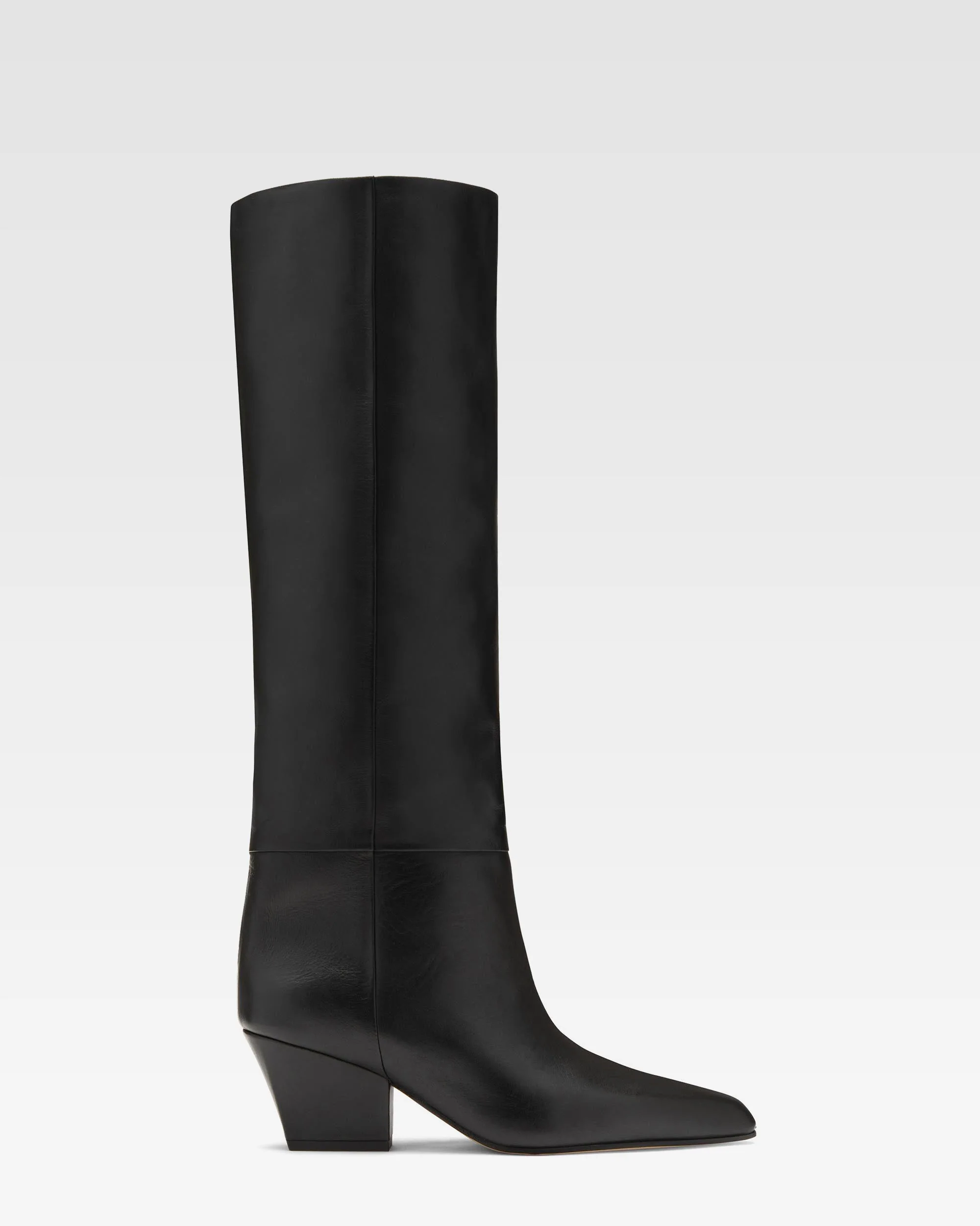 Black nappa leather heel 60 boots