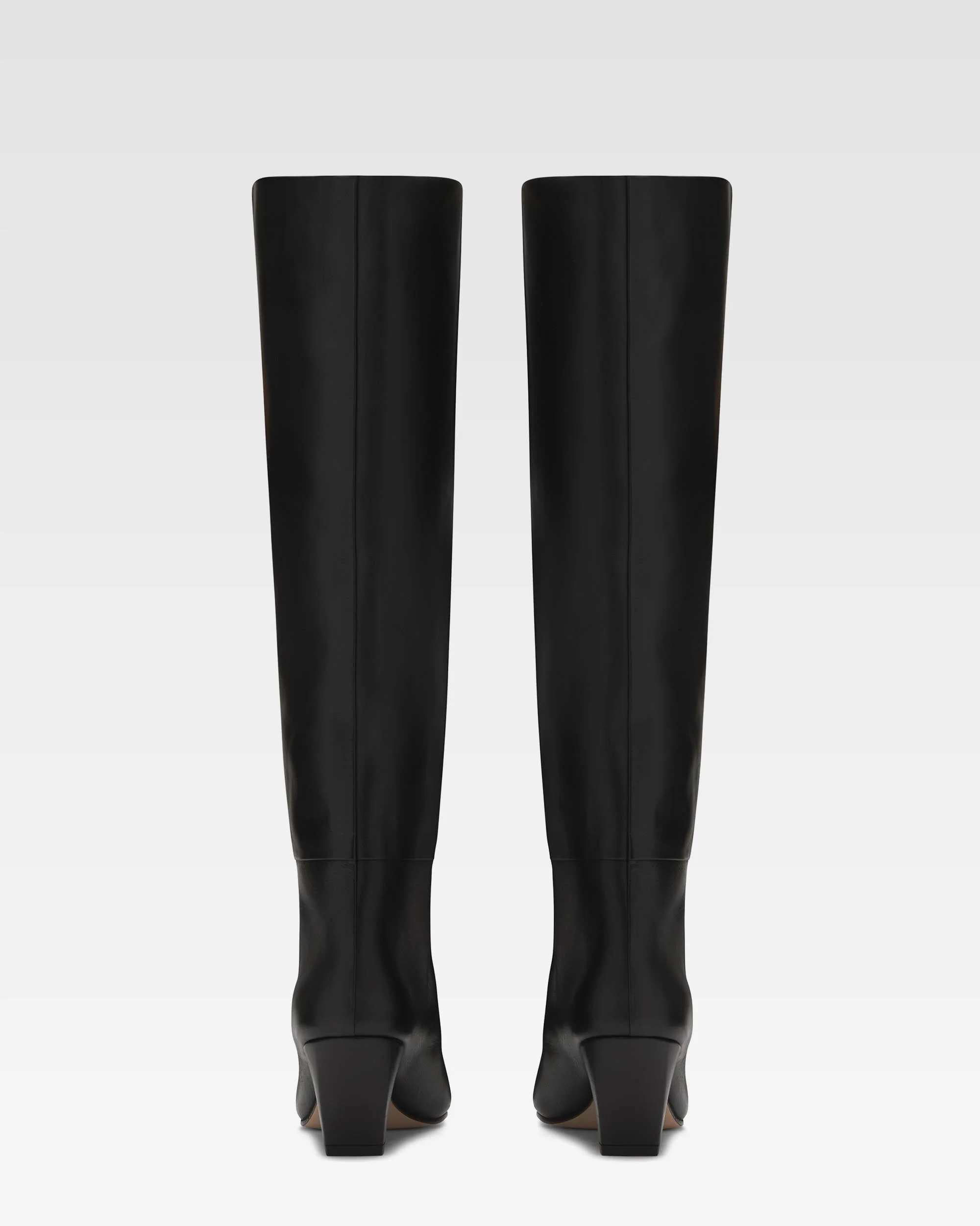 Black nappa leather heel 60 boots