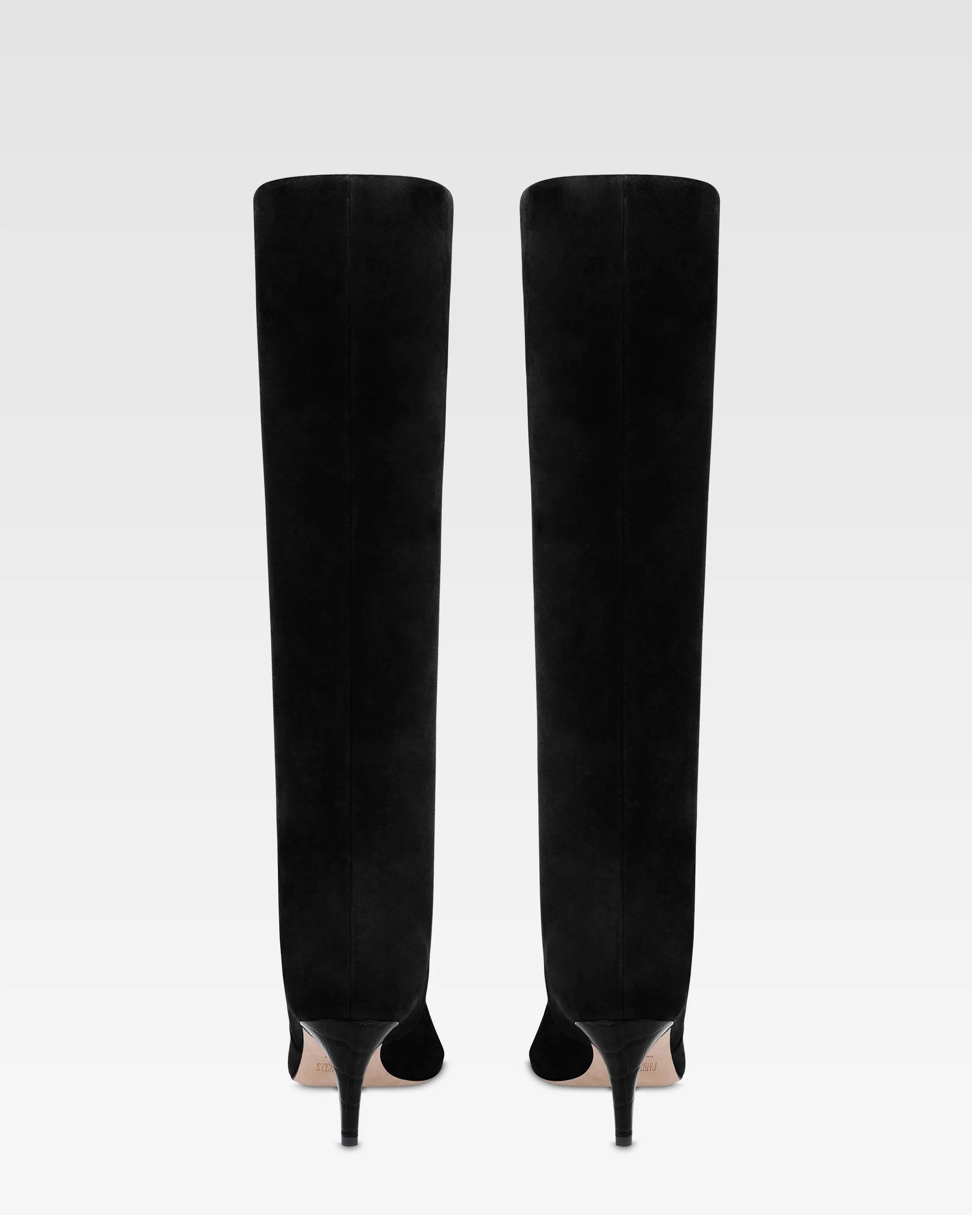 Boots in black calf suede leather 4 Boots in black calf suede leather