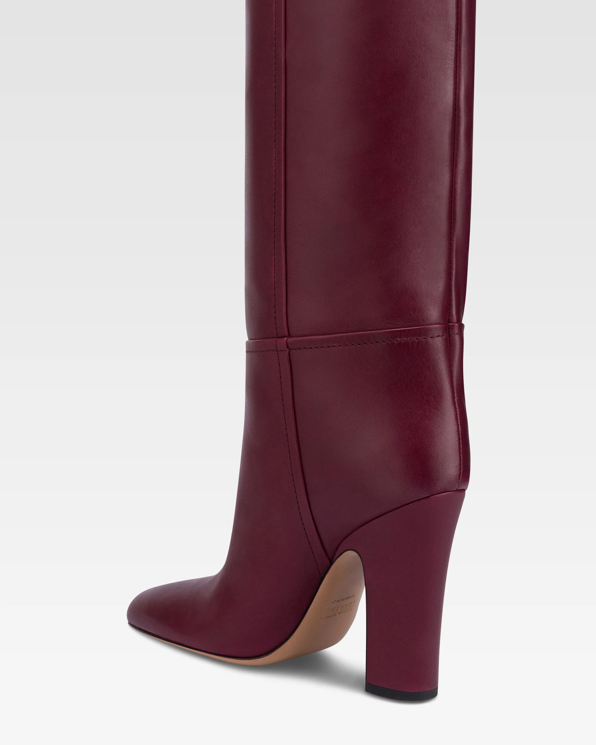 Over-the-knee boots in rouge noir calf leather 5 Over-the-knee boots in rouge noir calf leather