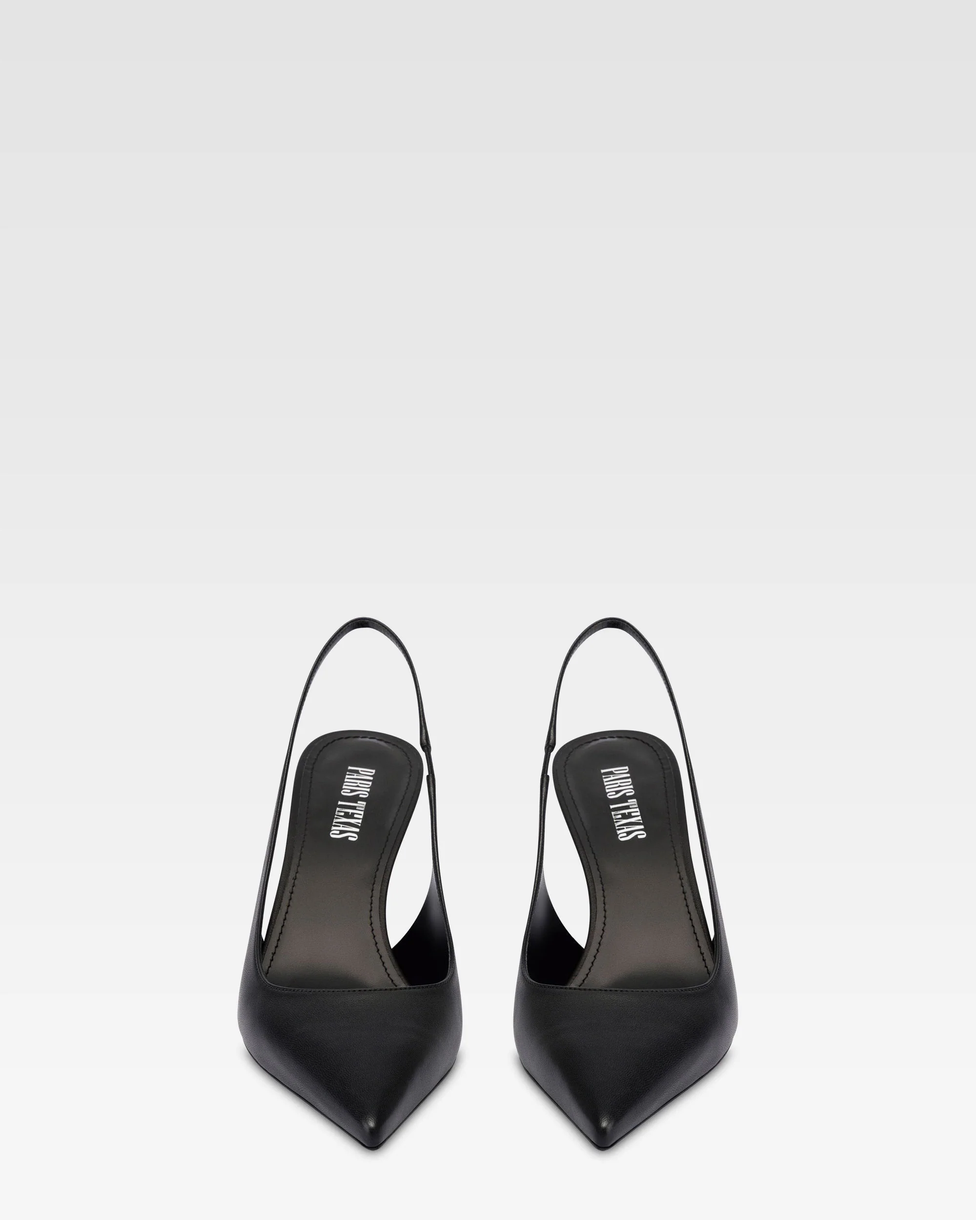 Slingbacks in black leather 3 Slingbacks in black leather