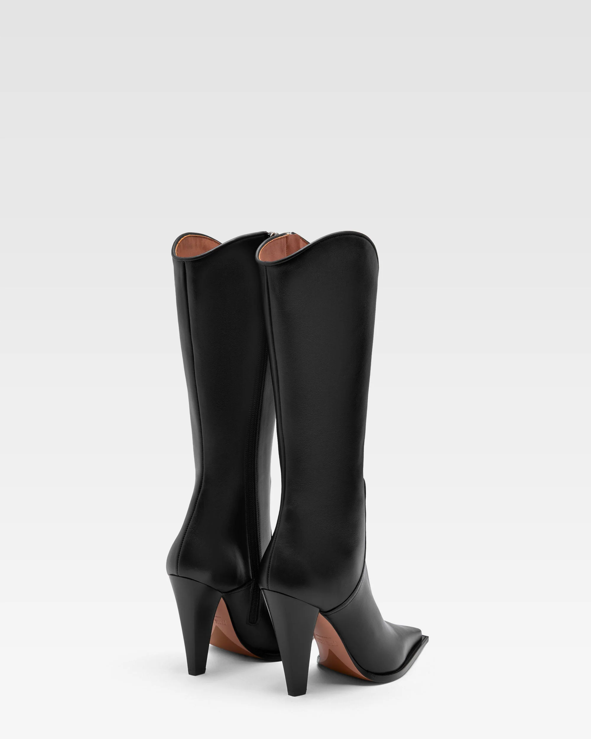 Black leather boot 3 Black leather boot