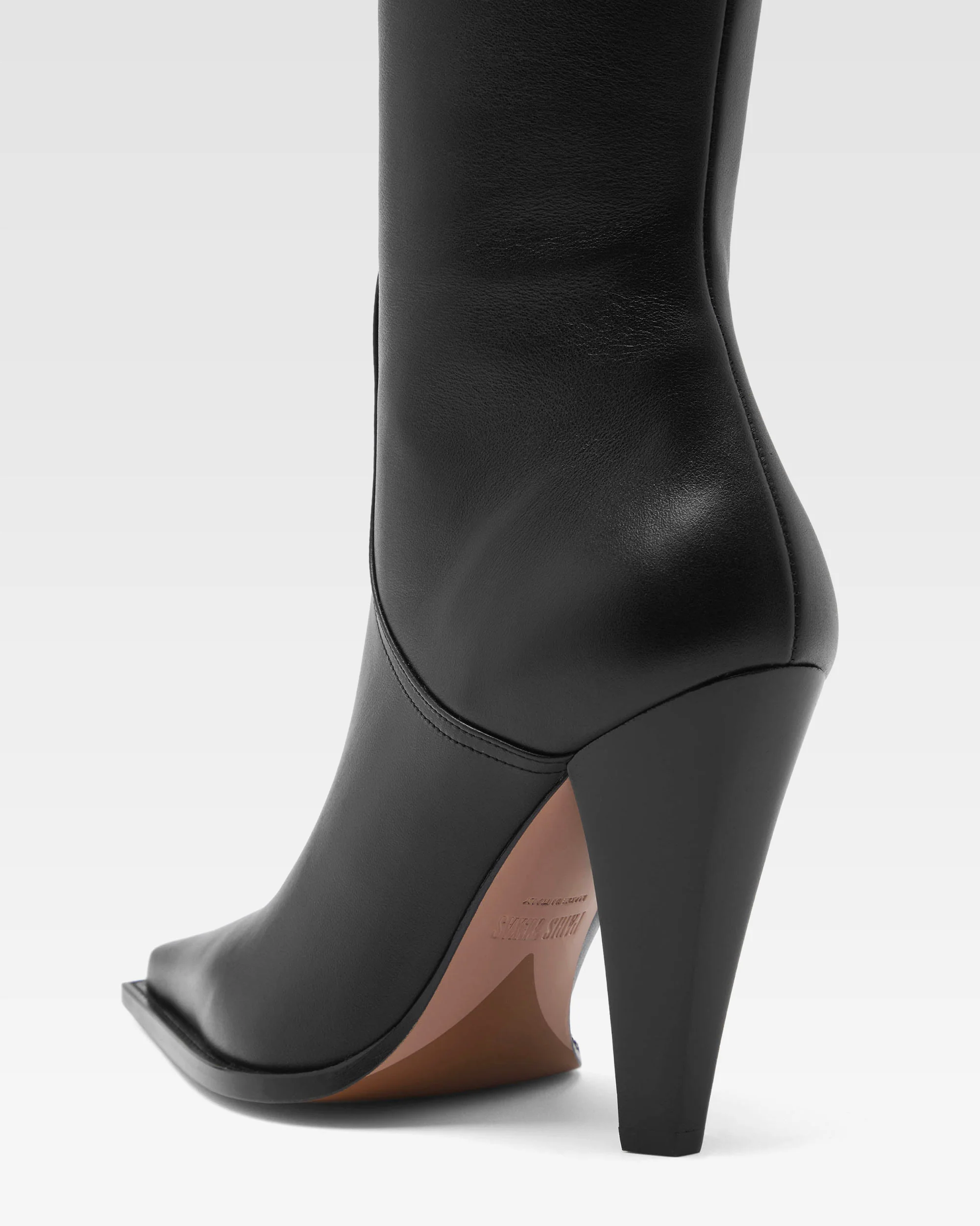 Black leather boot 5 Black leather boot