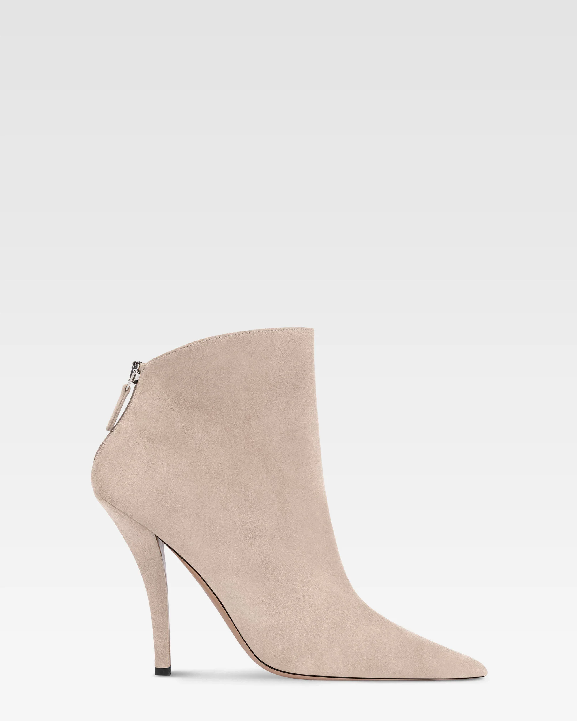 Ankle boots in grey suede leather