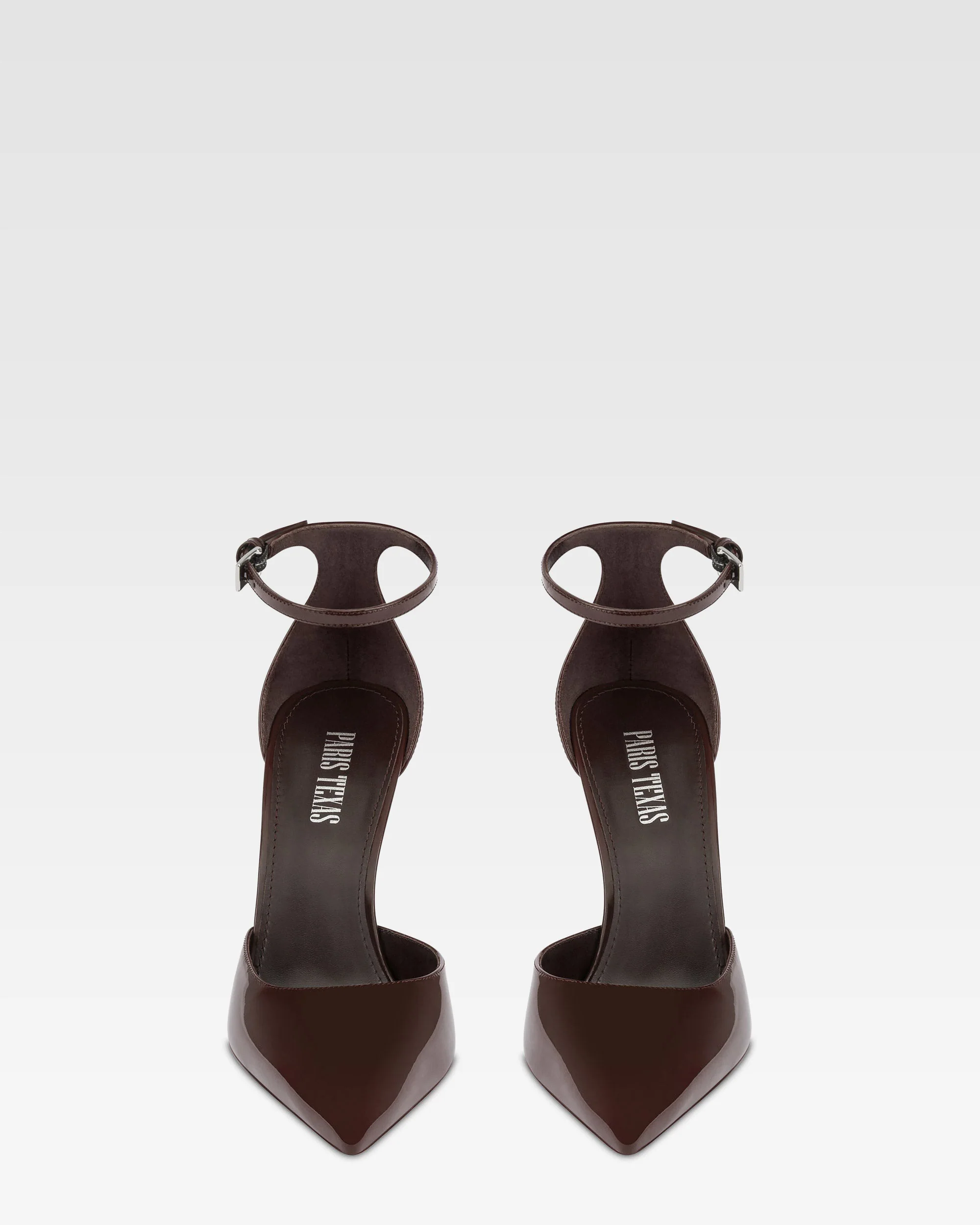 Ankle-strap pumps in ebony patent leather 3 Ankle-strap pumps in ebony patent leather