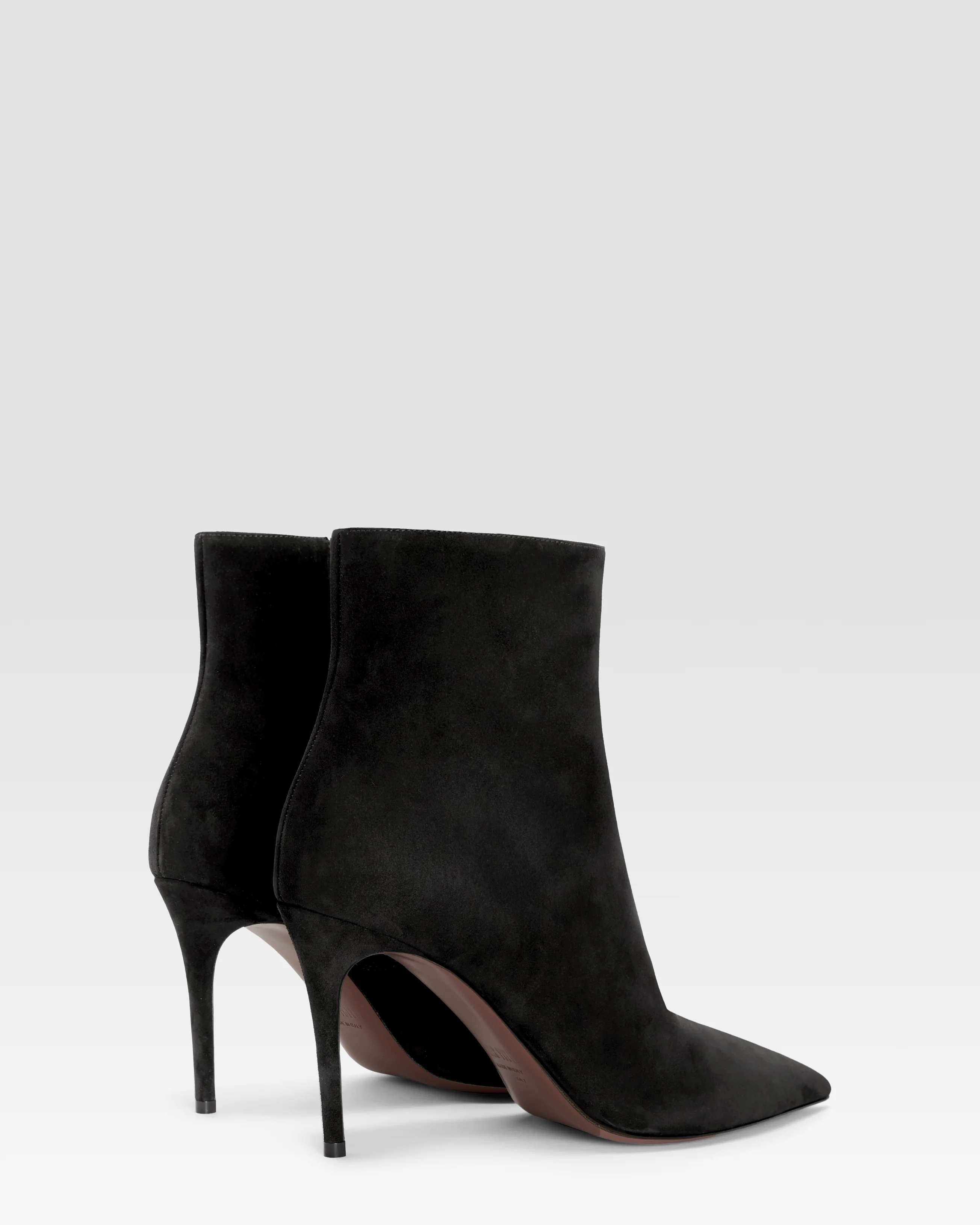 Ankle boots in black calf suede leather