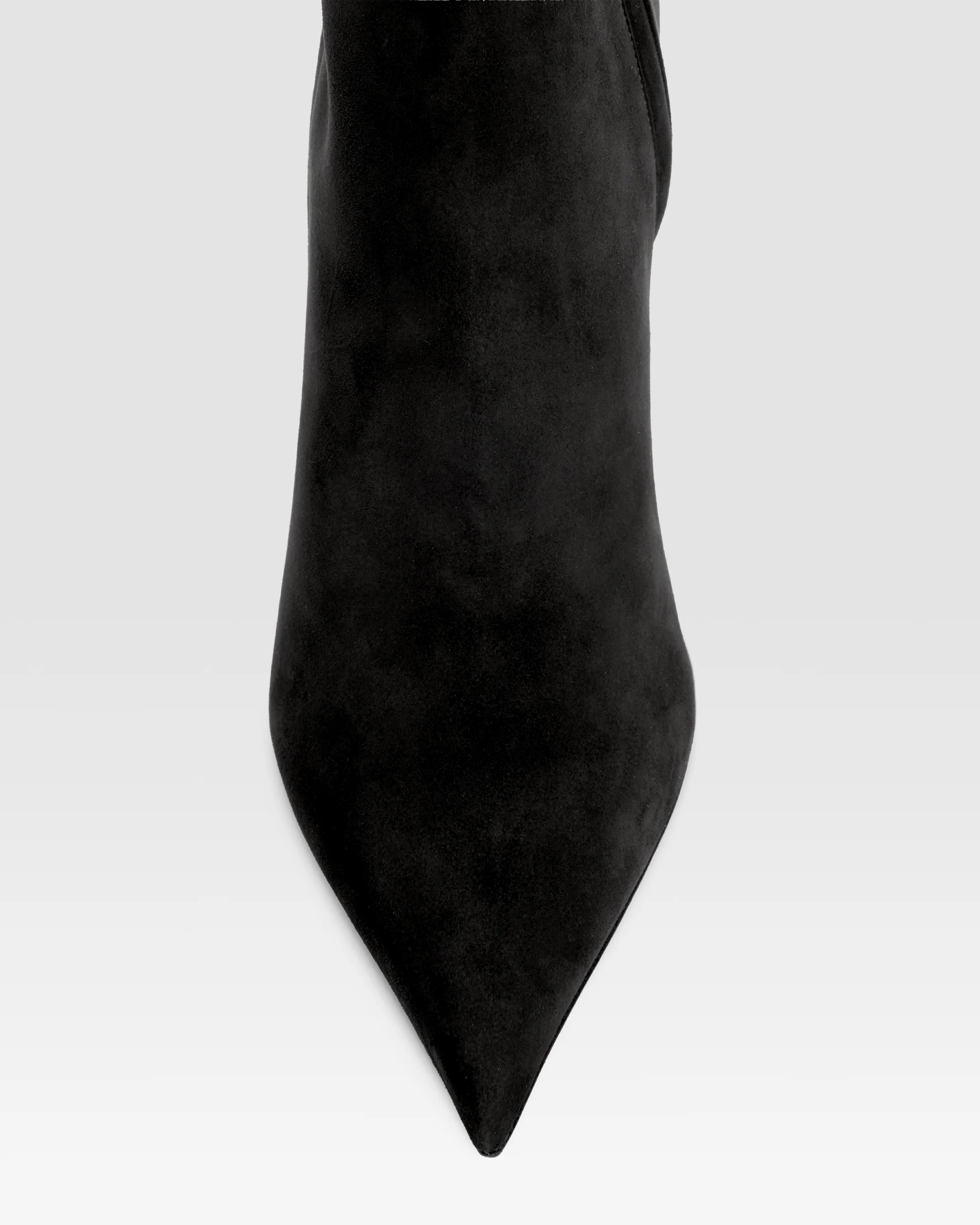 Ankle boots in black calf suede leather