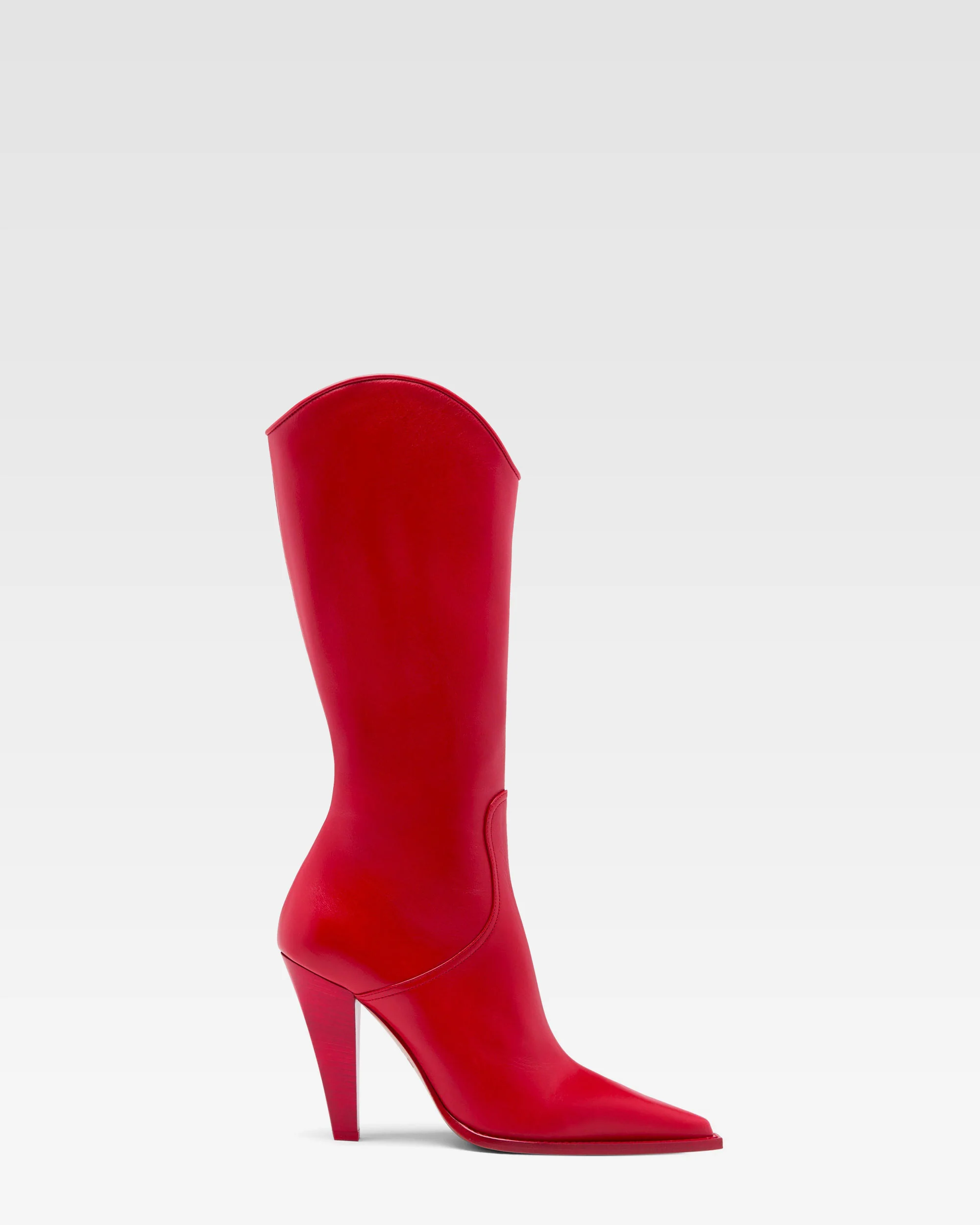 Red leather boot