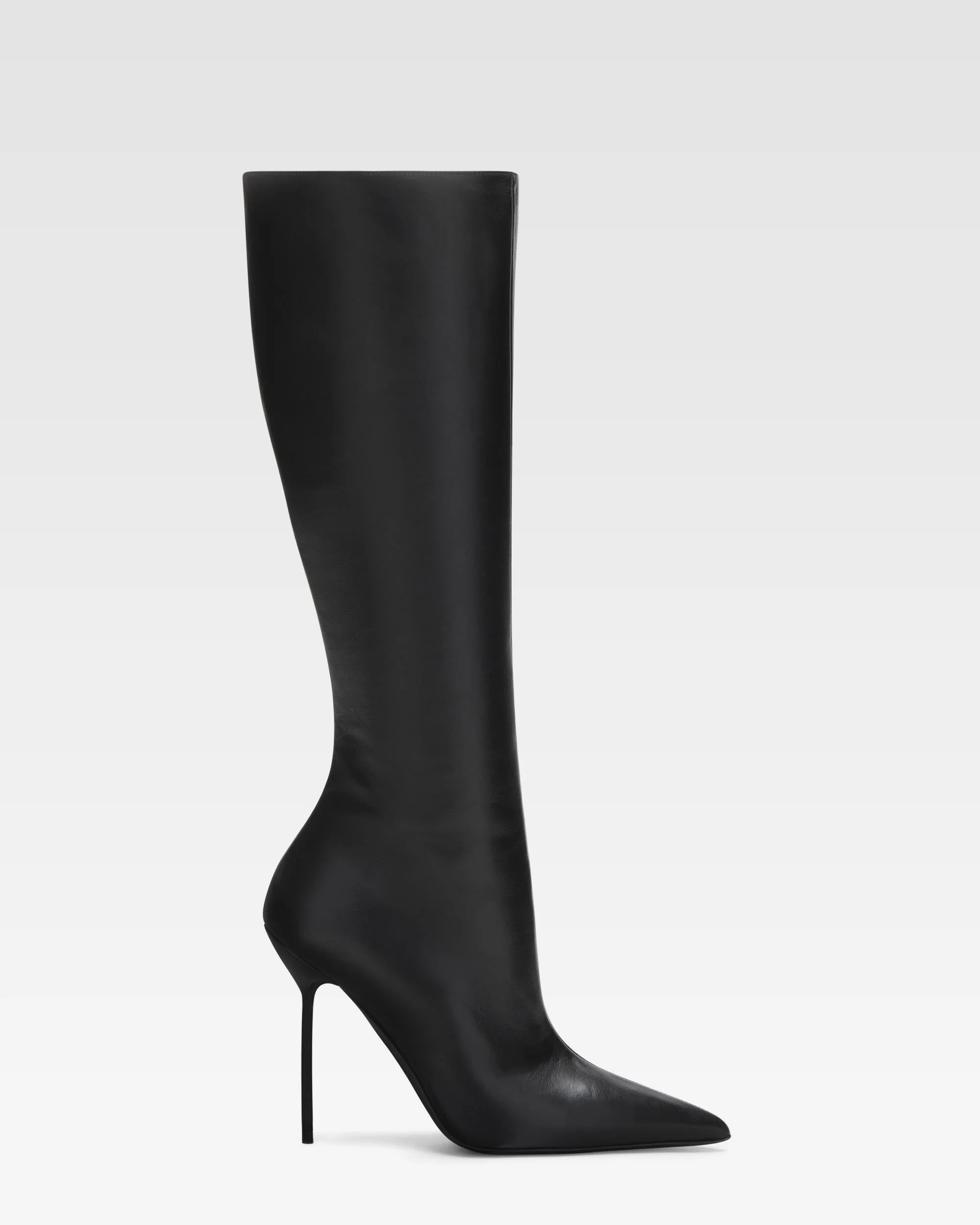 Black nappa leather boots