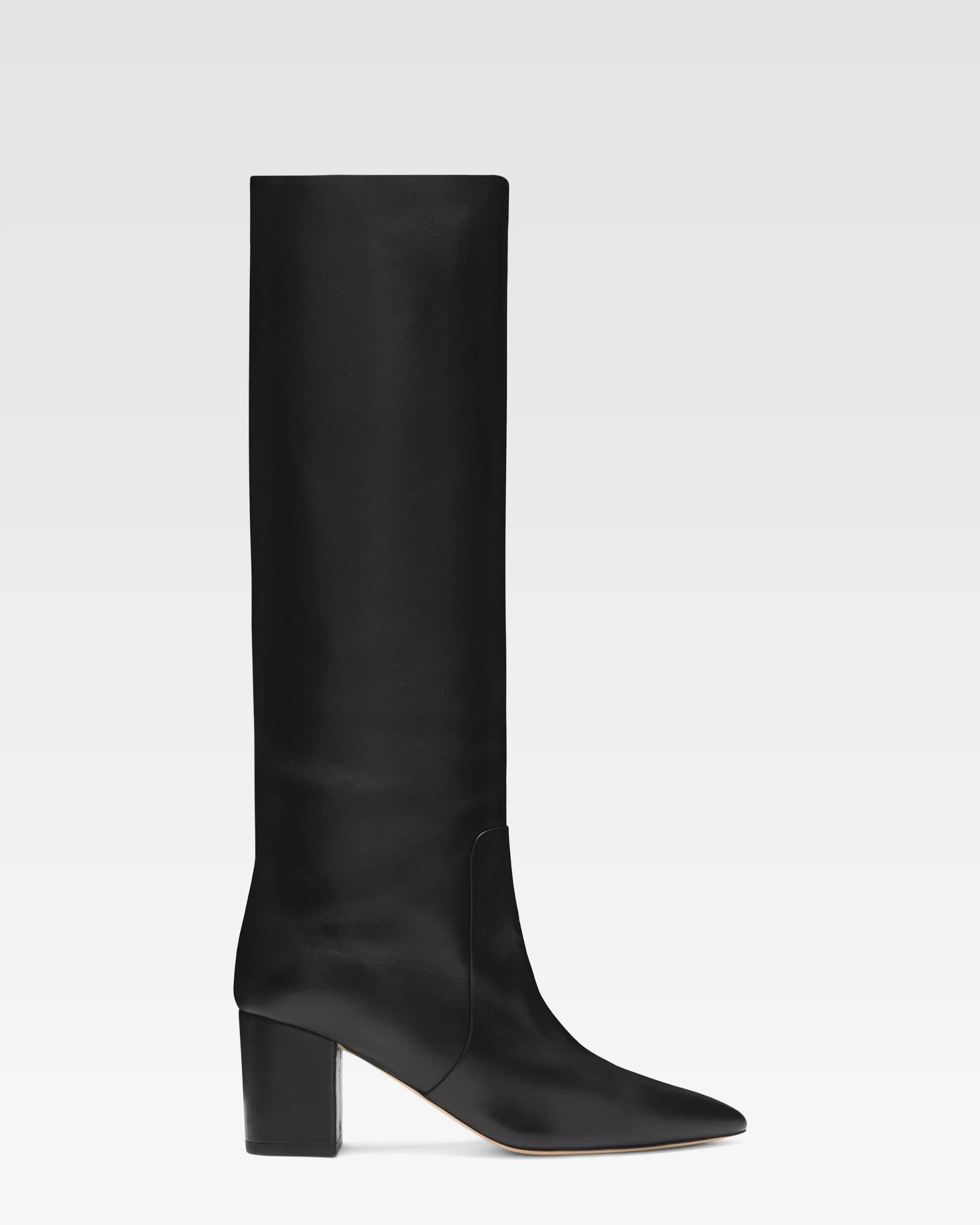 Black nappa leather heel 70 boots