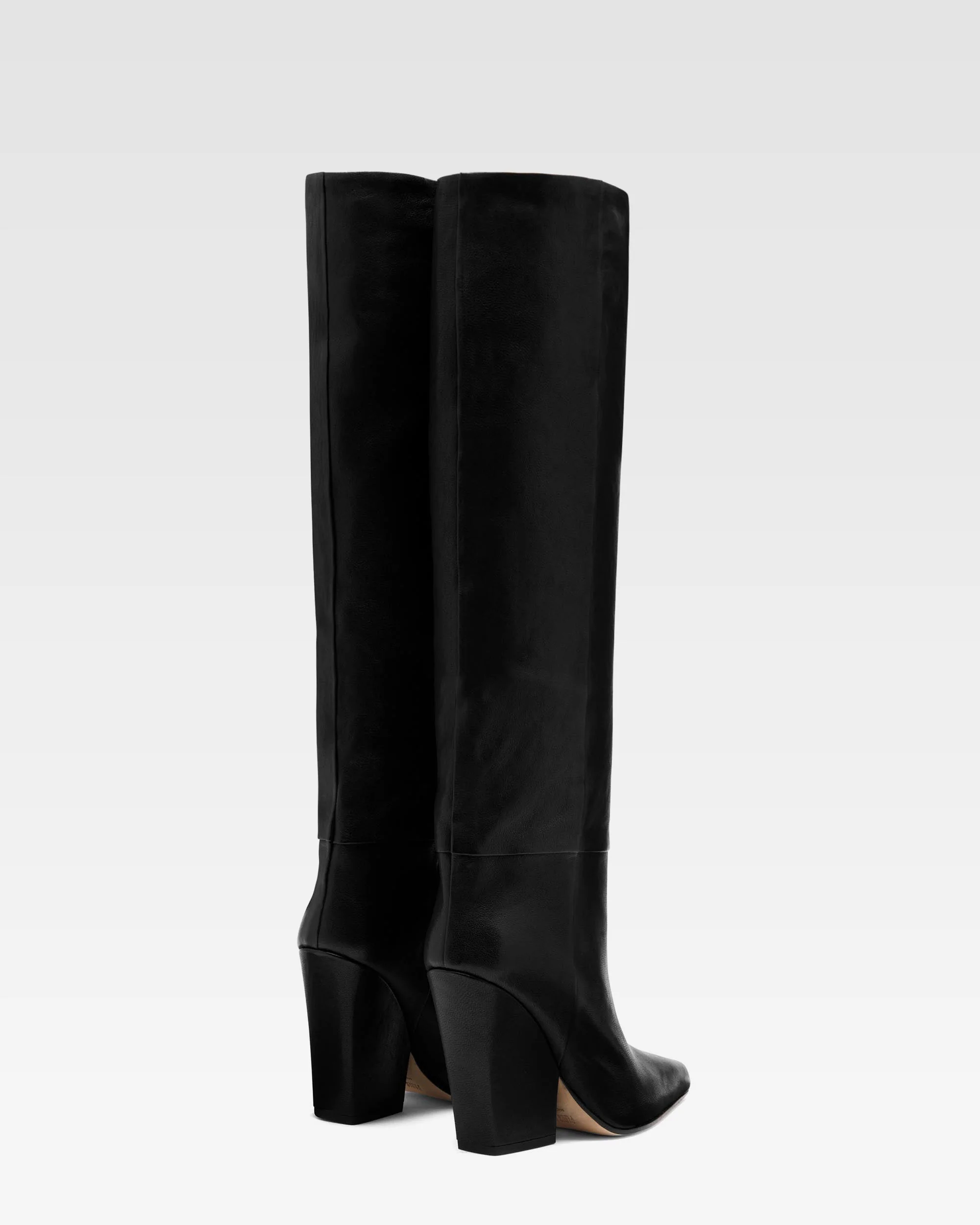 Black texture-effect leather boots 3 Black texture-effect leather boots