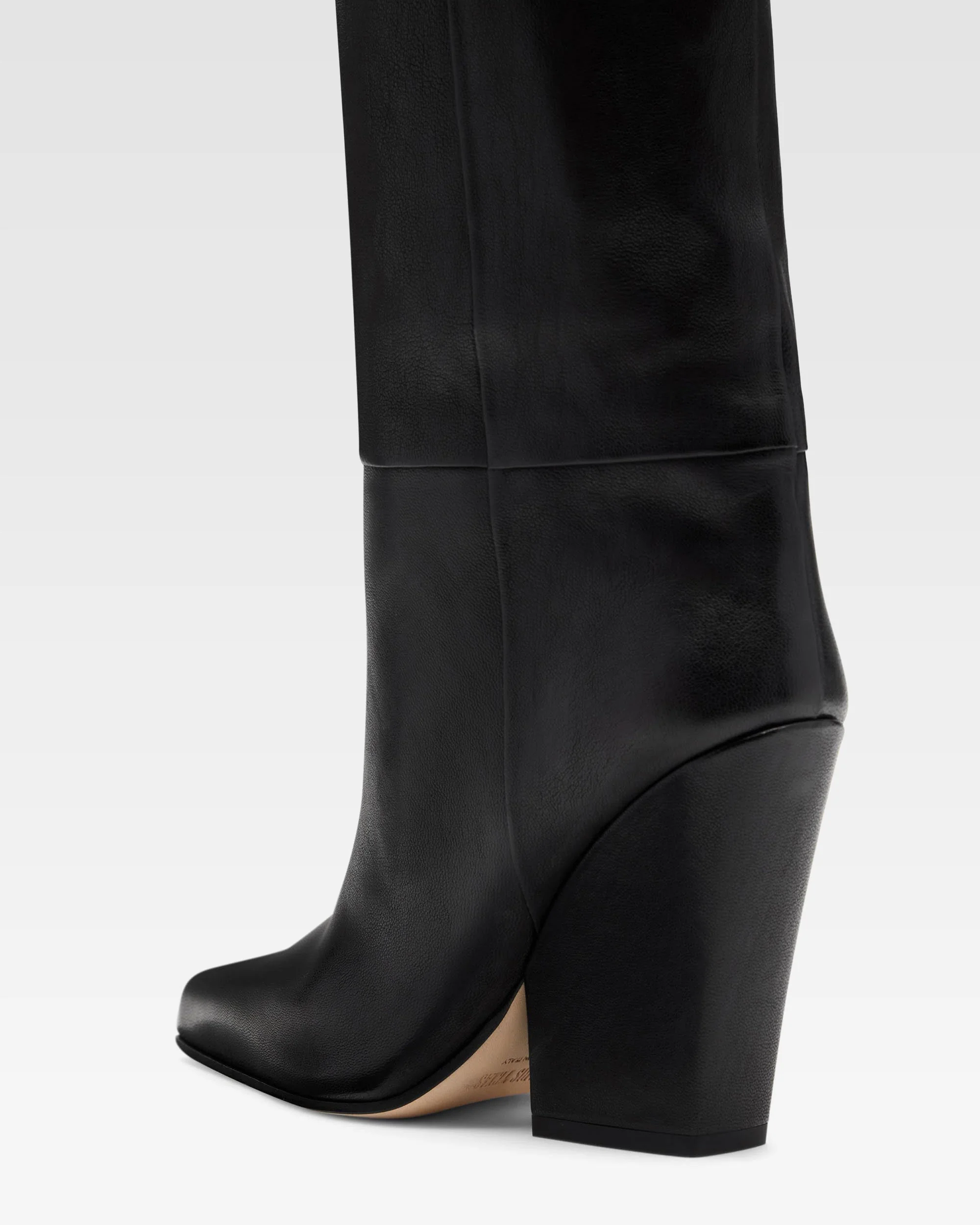 Black texture-effect leather boots 5 Black texture-effect leather boots