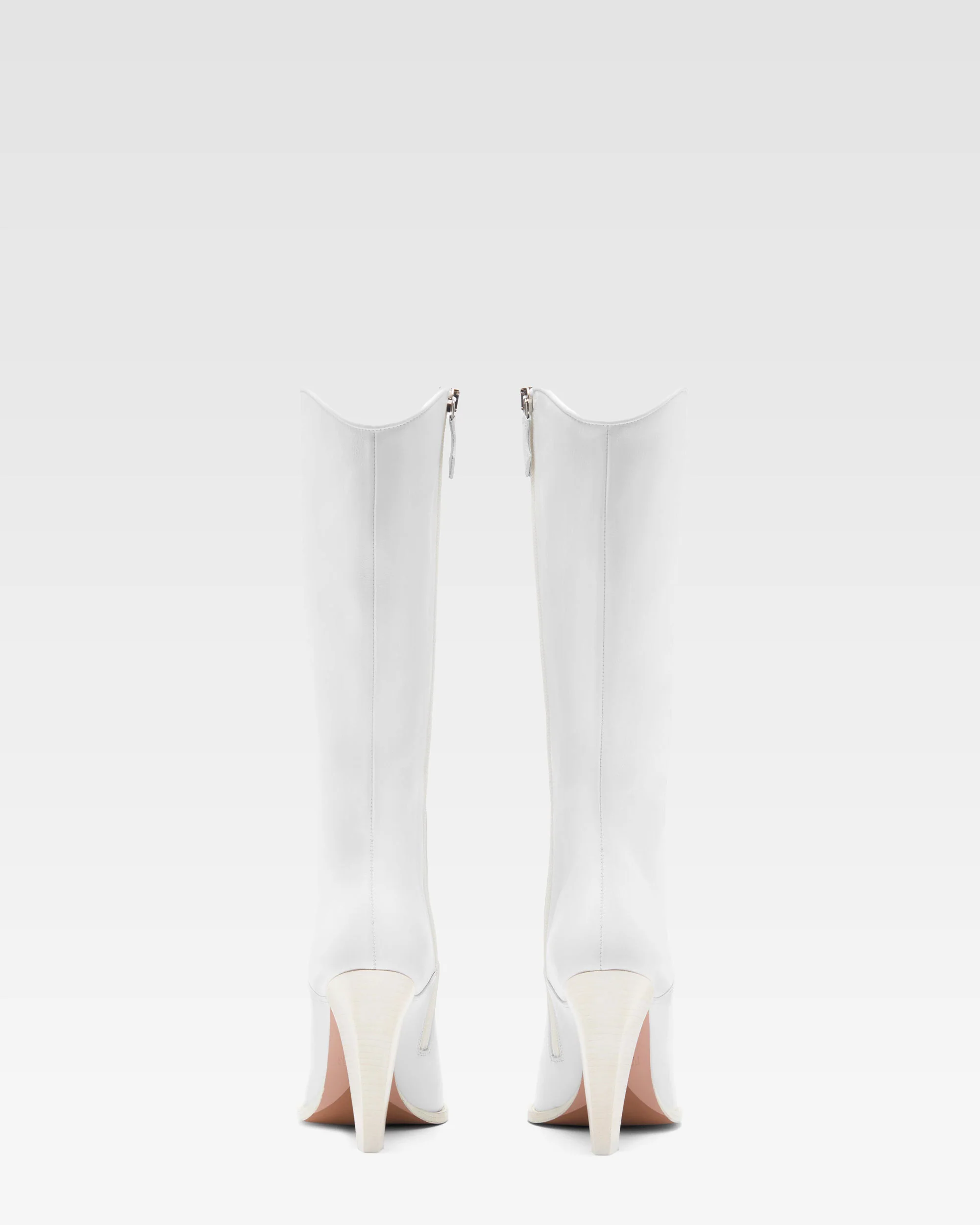 White leather boot