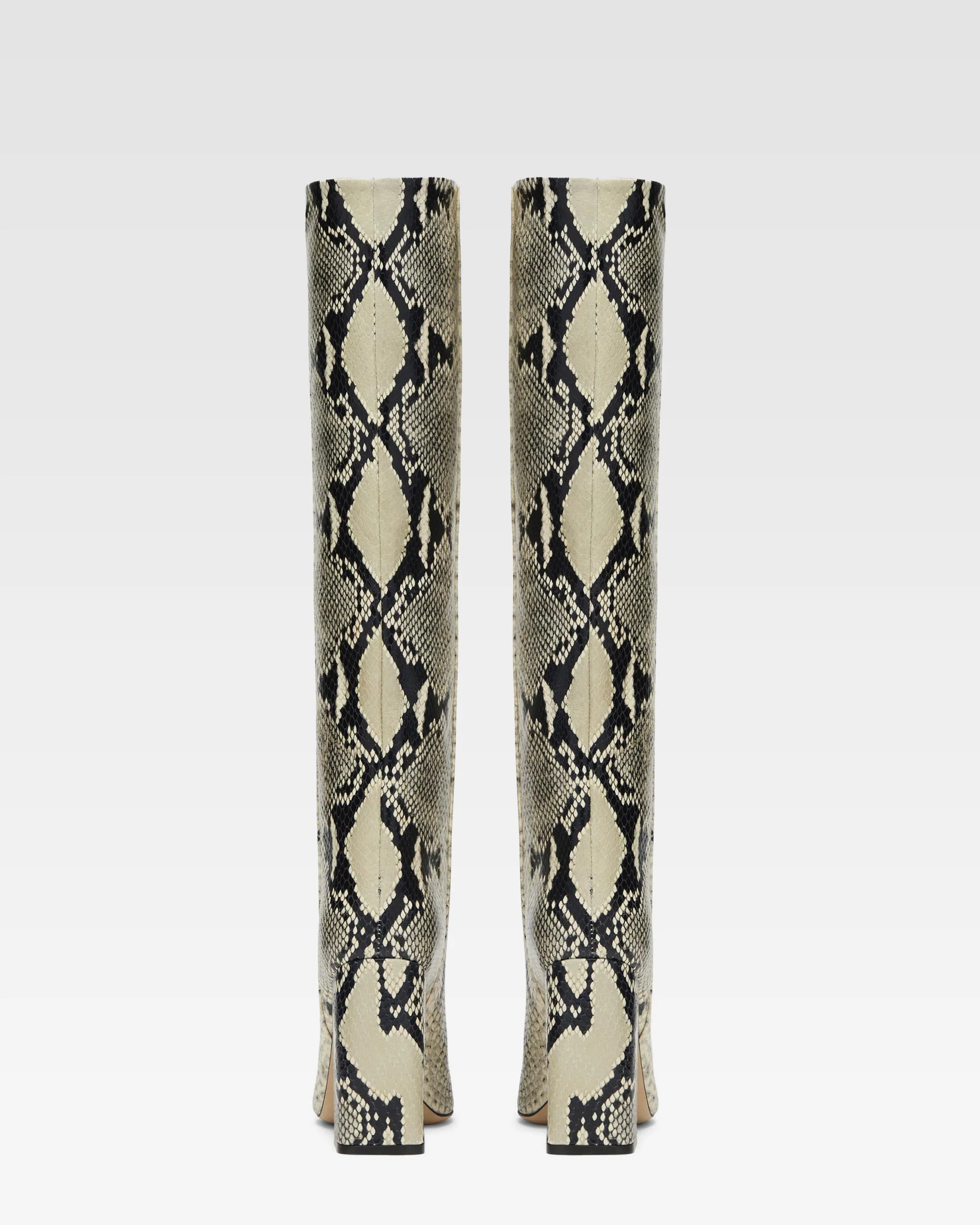 Boots in grey printed python 4 Boots in grey printed python