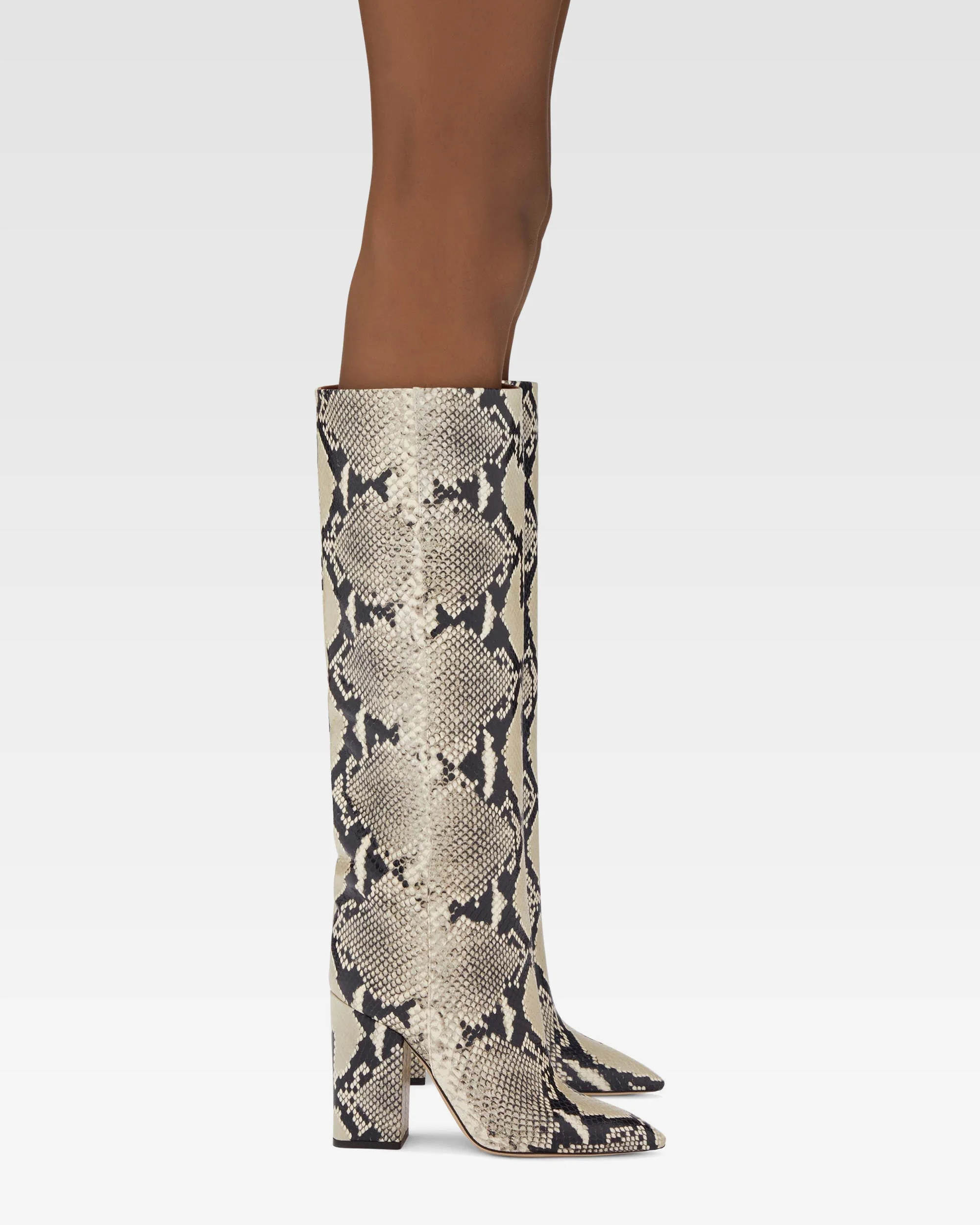 Boots in grey printed python 6 Boots in grey printed python