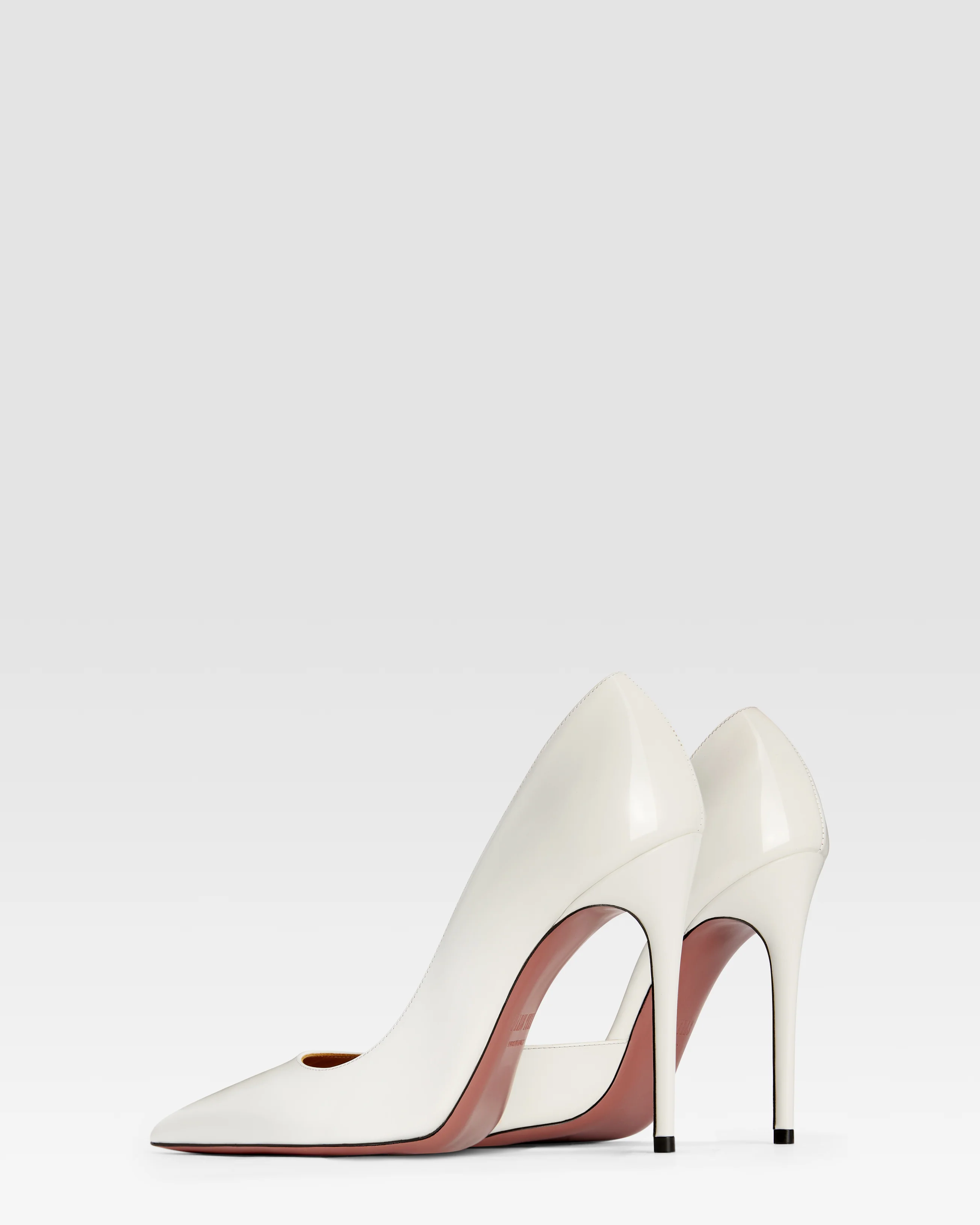 Pumps in white brushed calf leather 3 Pumps in white brushed calf leather
