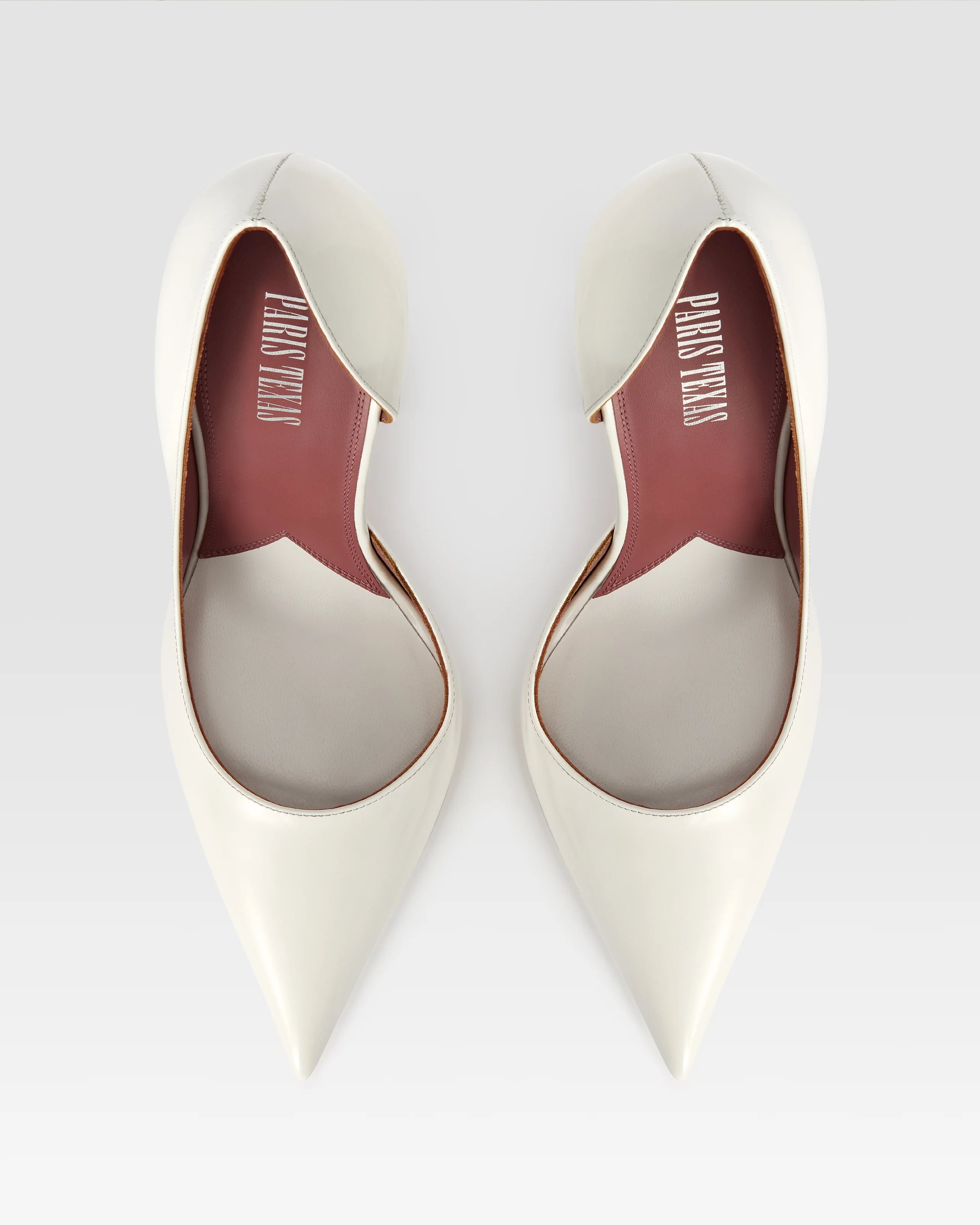 Pumps in white brushed calf leather 5 Pumps in white brushed calf leather
