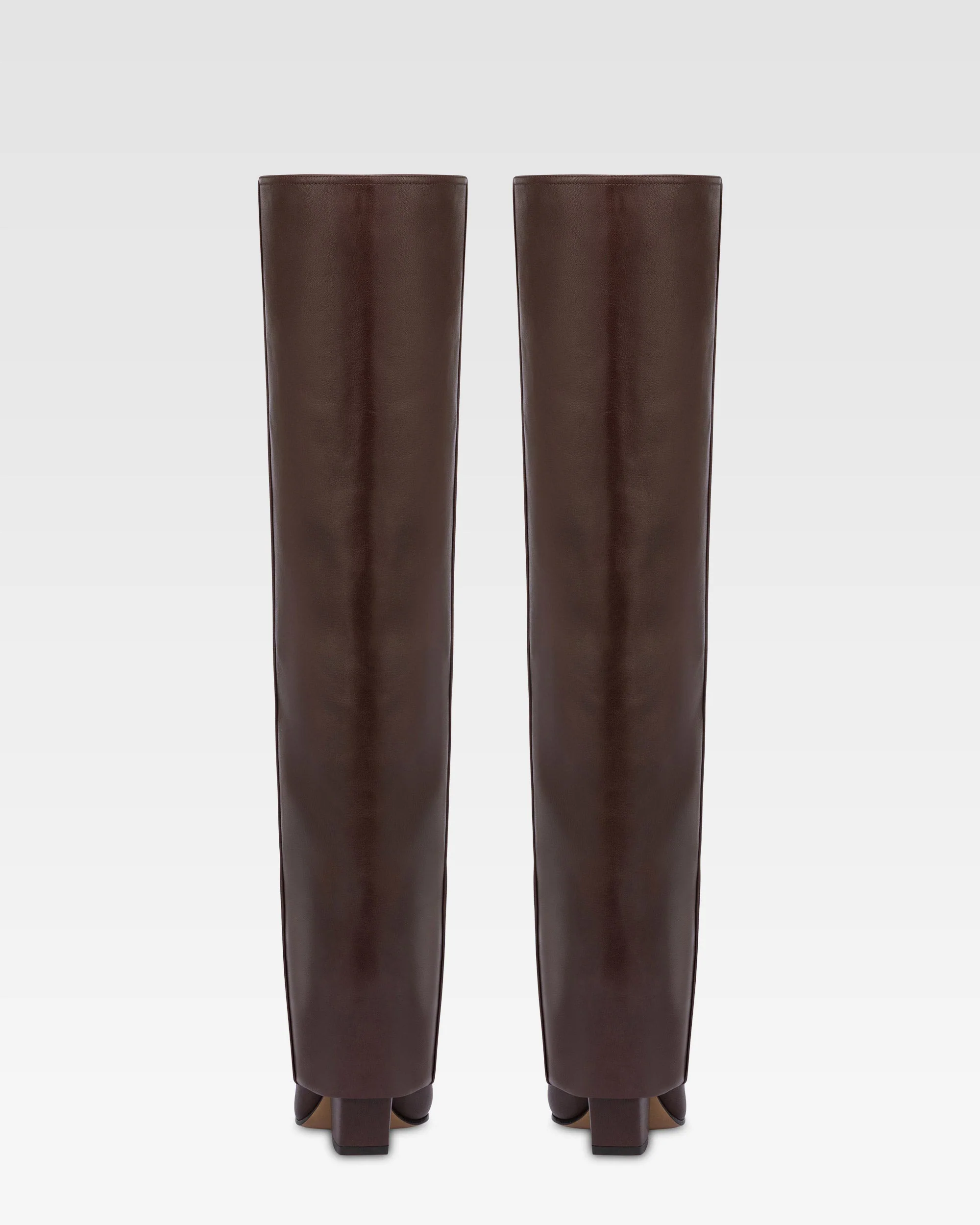 Fold-over boots in mocha leather 4 Fold-over boots in mocha leather