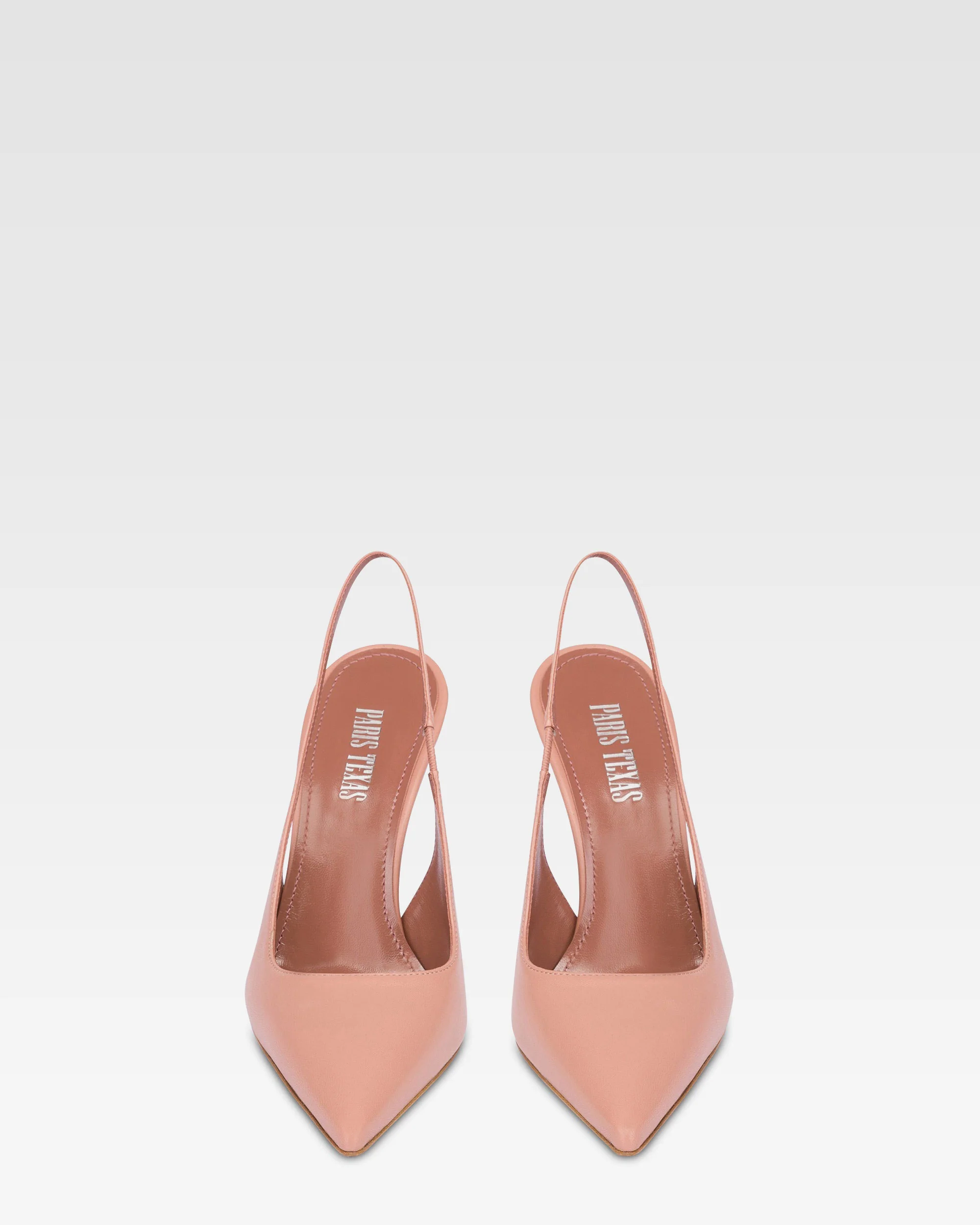 Sharp, pointed slingbacks in smooth romance leather 3 Sharp, pointed slingbacks in smooth romance leather