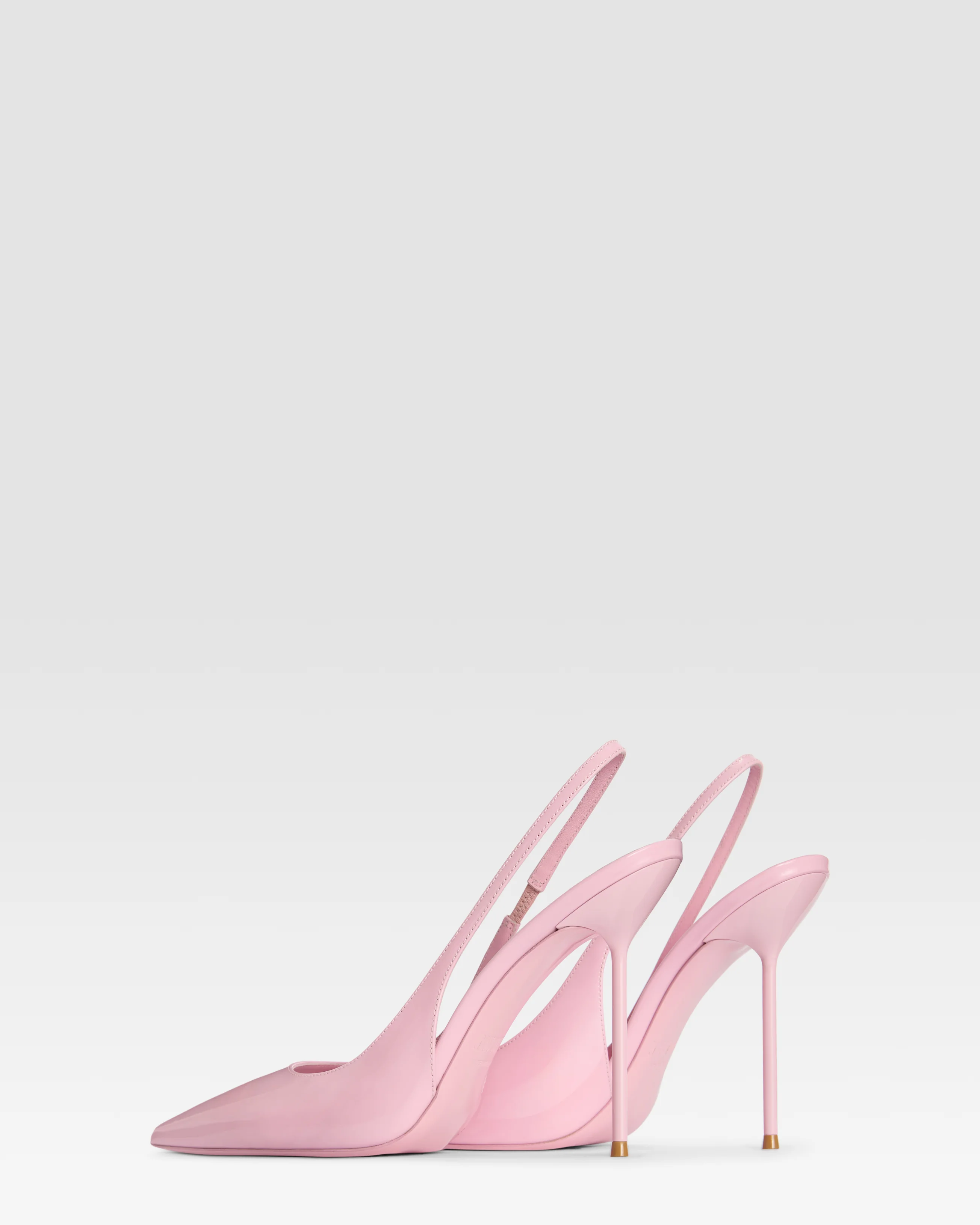 Slingbacks in petal pink patent leather 3 Slingbacks in petal pink patent leather