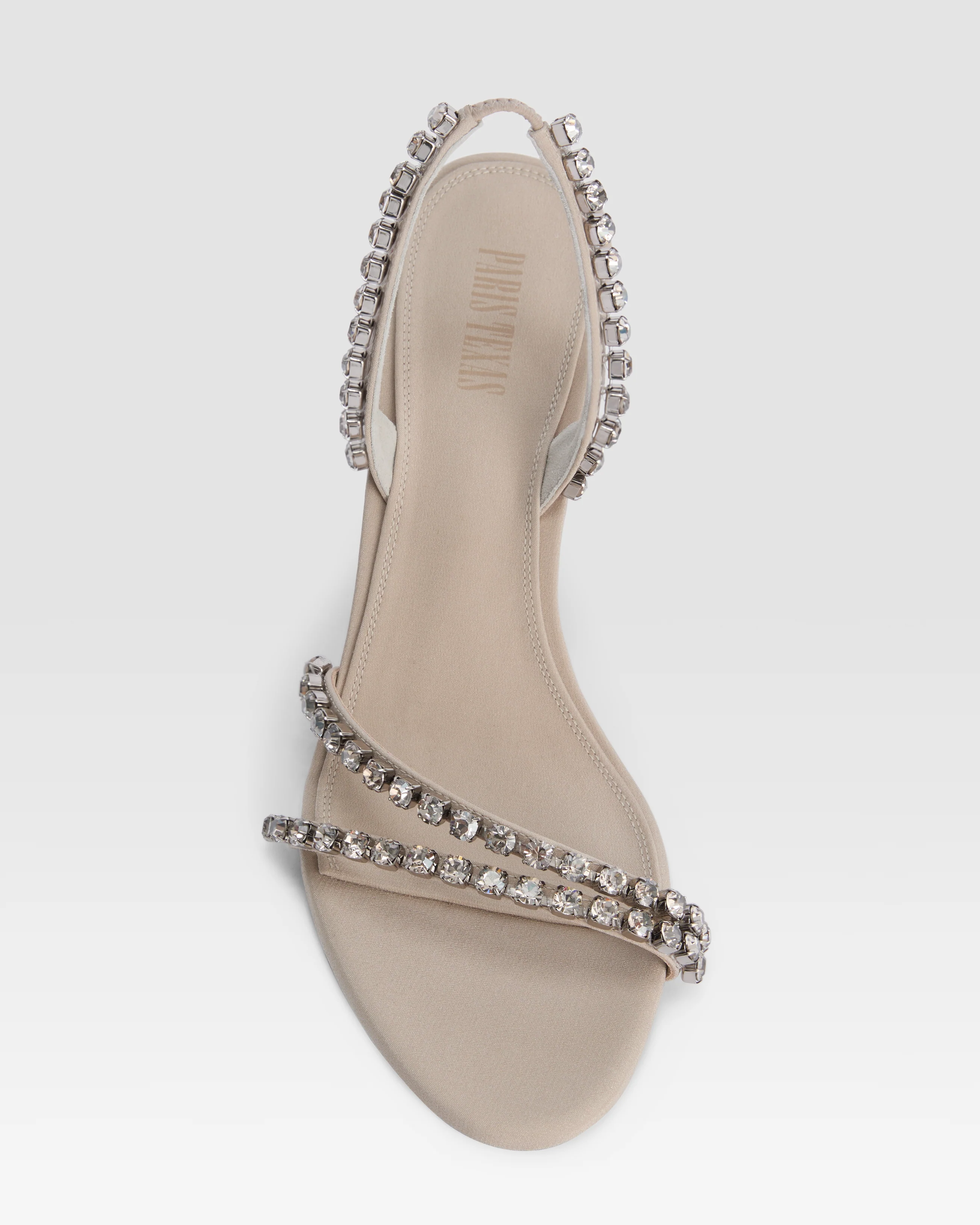 Slingback sandals in ebony crepe satin with stud detailing 5 Slingback sandals in ebony crepe satin with stud detailing