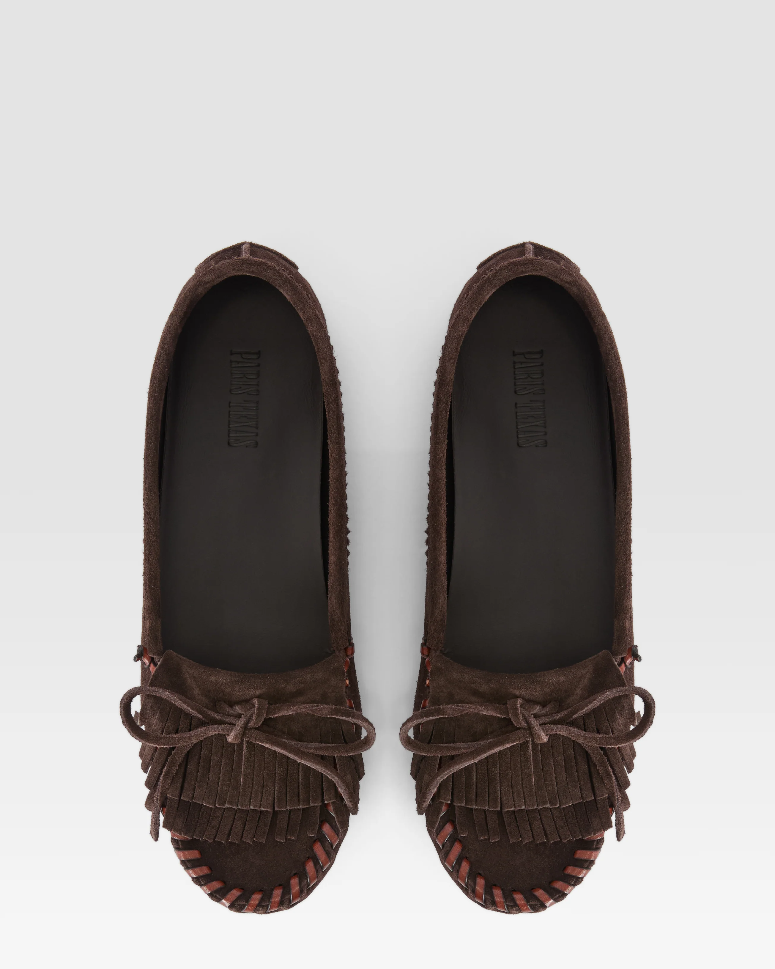 Loafers in ebony calf suede leather