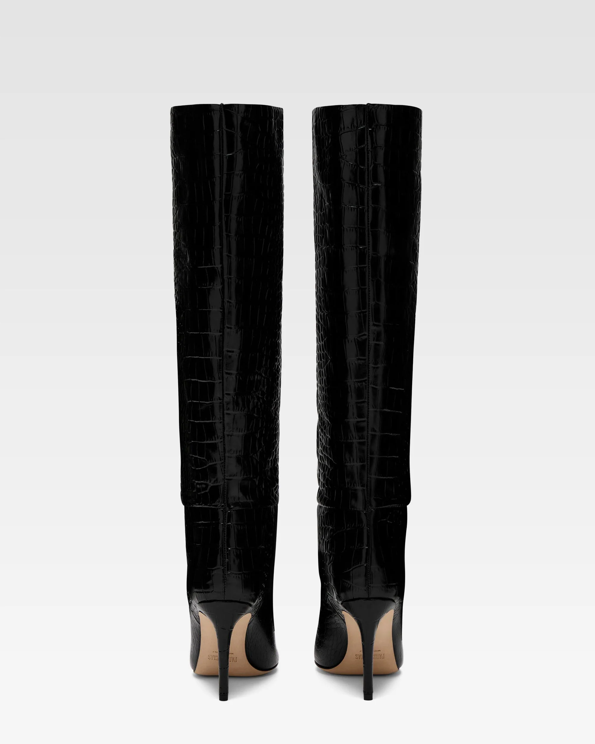 Black croc-effect leather heel 85 boots 4 Black croc-effect leather heel 85 boots