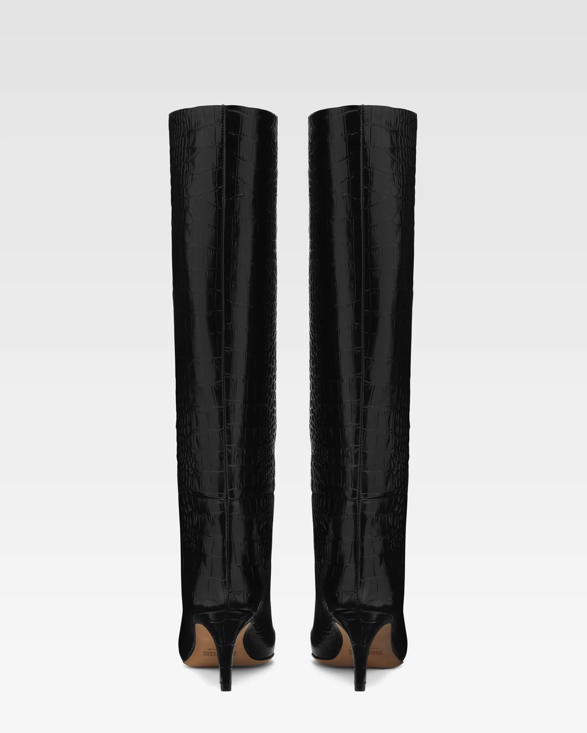Black croc-effect leather heel 60 boots 4 Black croc-effect leather heel 60 boots