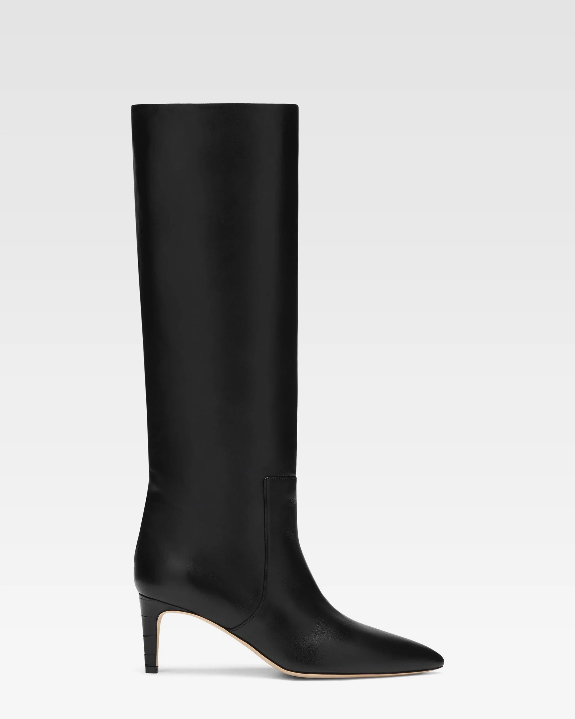 Black nappa leather heel 60 boots
