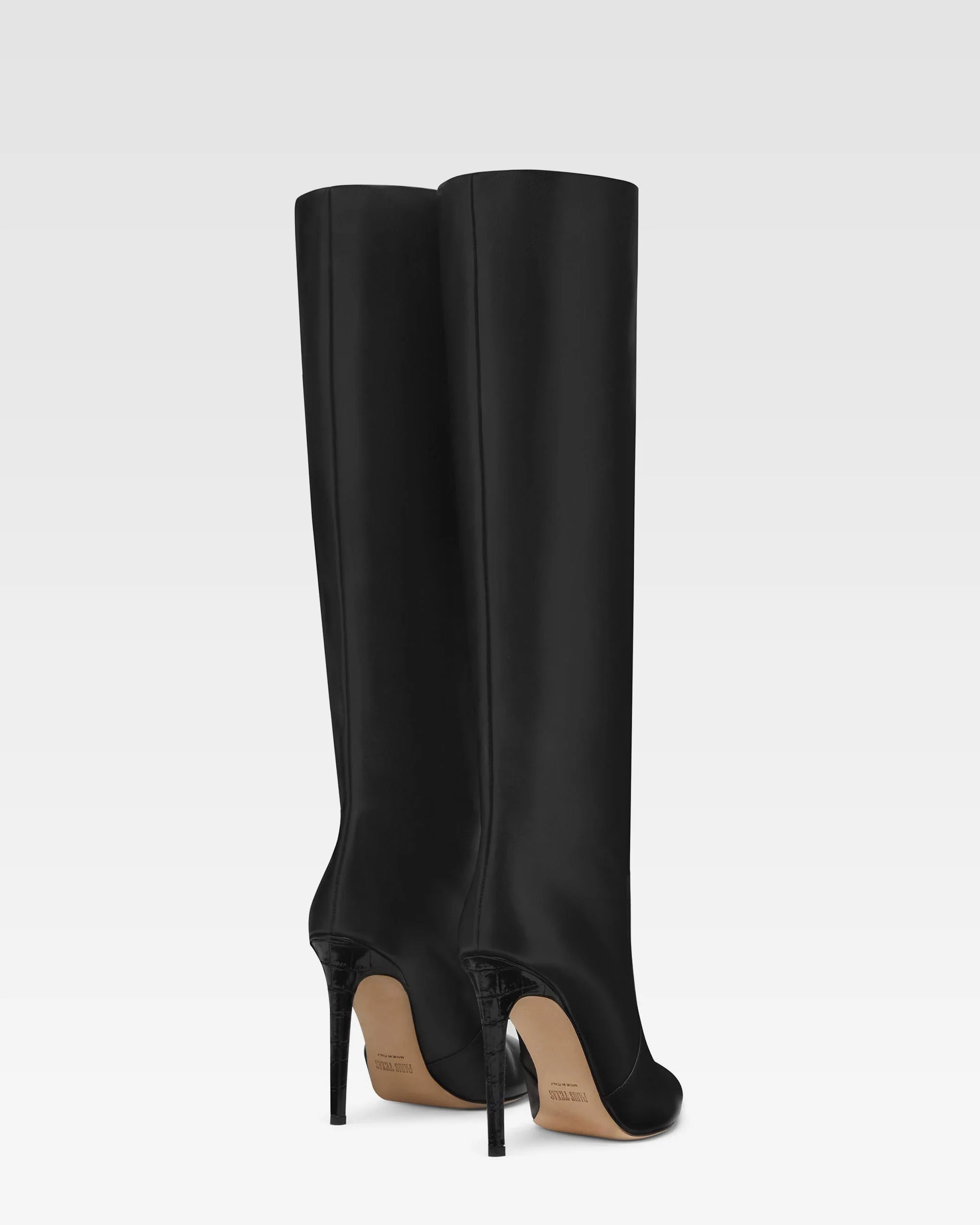 Black nappa leather stiletto boots 3 Black nappa leather stiletto boots