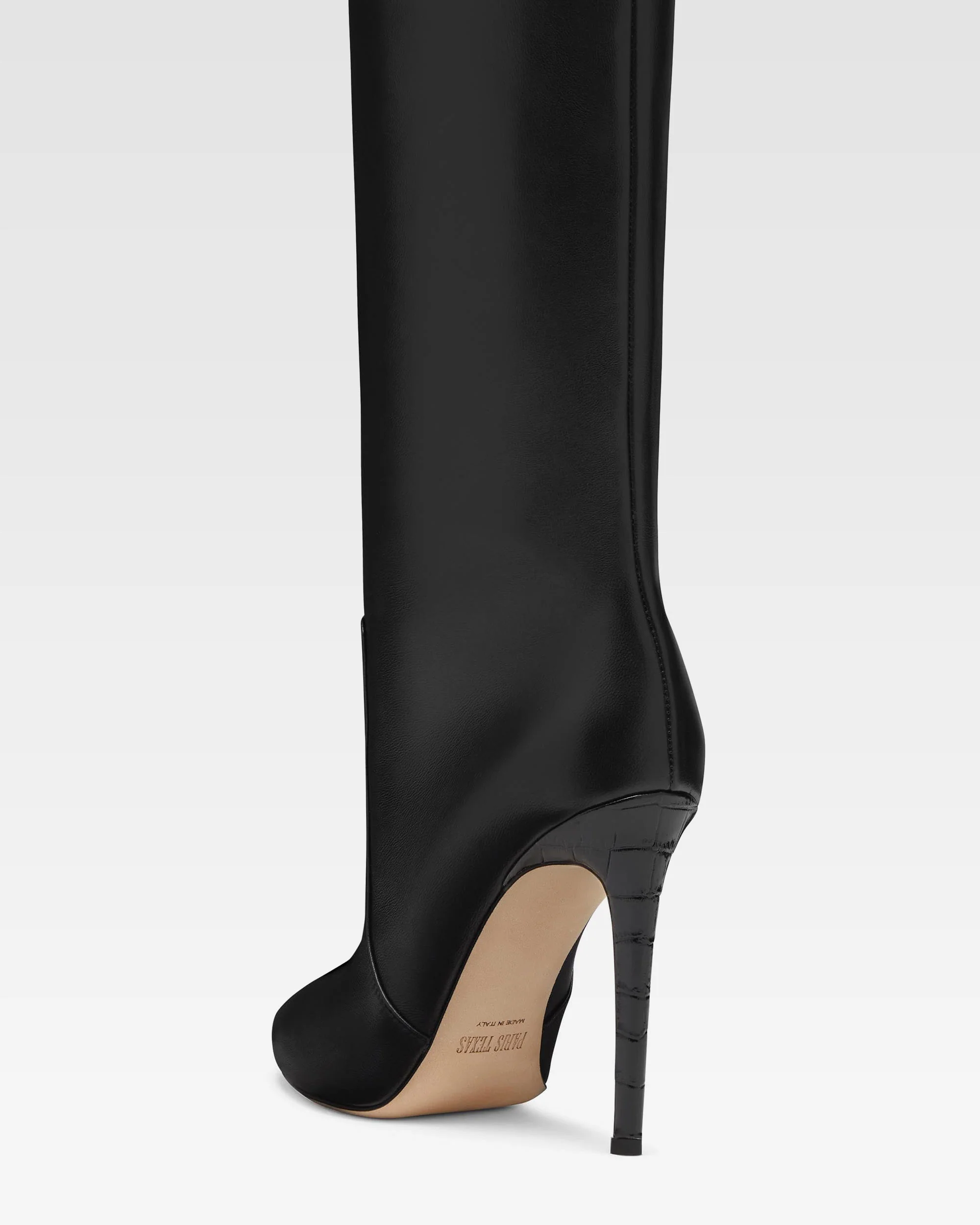 Black nappa leather stiletto boots 5 Black nappa leather stiletto boots