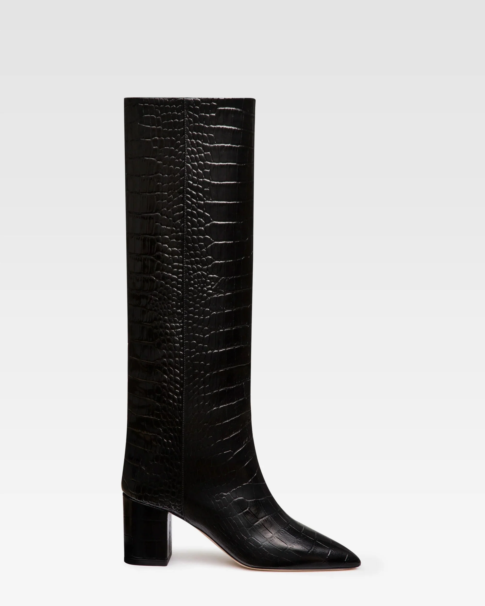 Carbon embossed leather boot