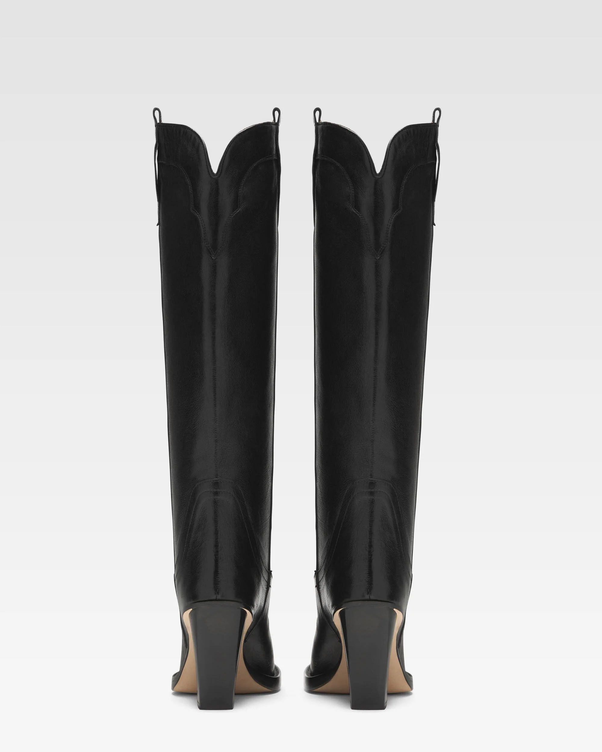 Black leather embellished toe boot 4 Black leather embellished toe boot