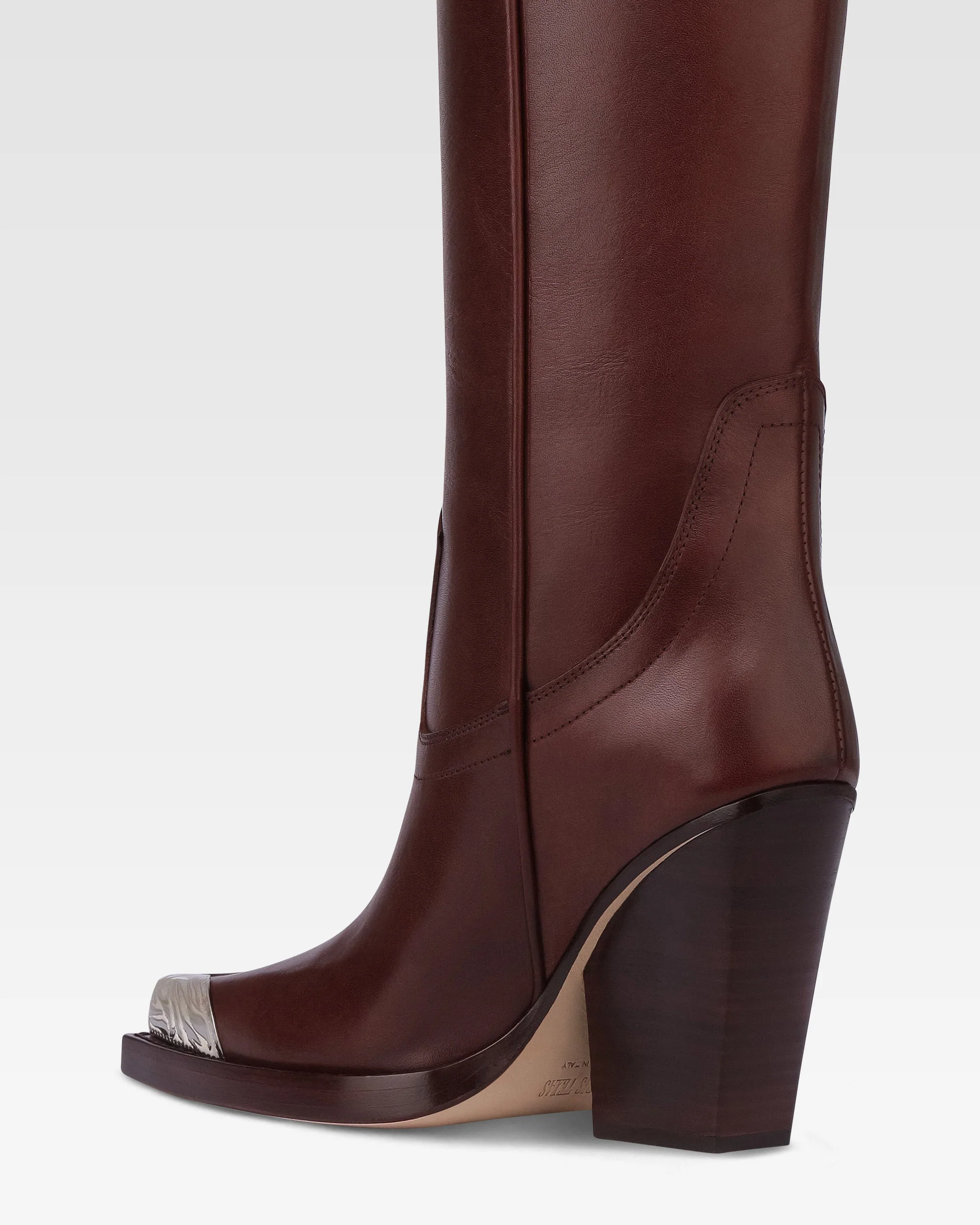 Texan boots in rouge noir calf leather 5 Texan boots in rouge noir calf leather