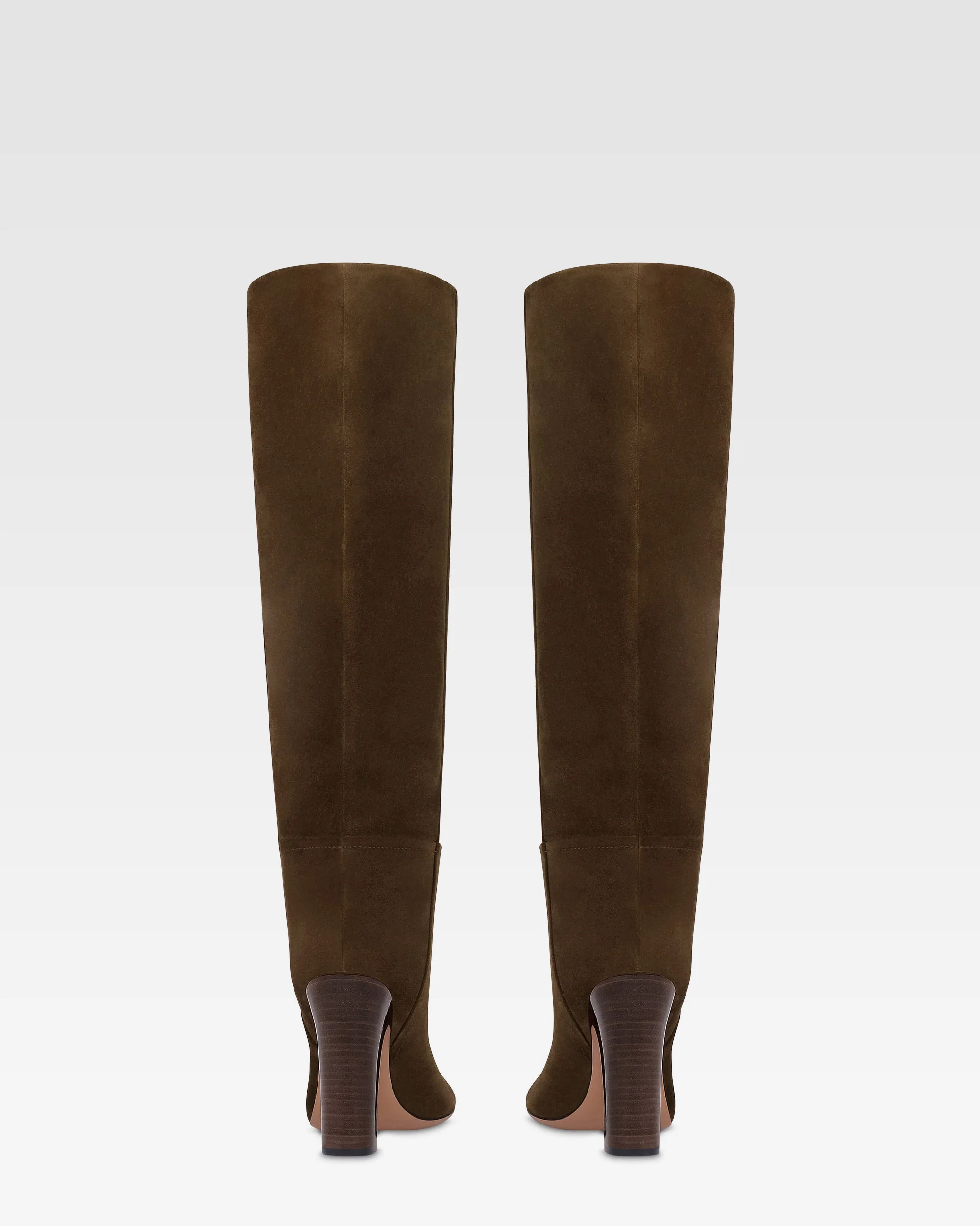 Boots in ebony calf suede leather