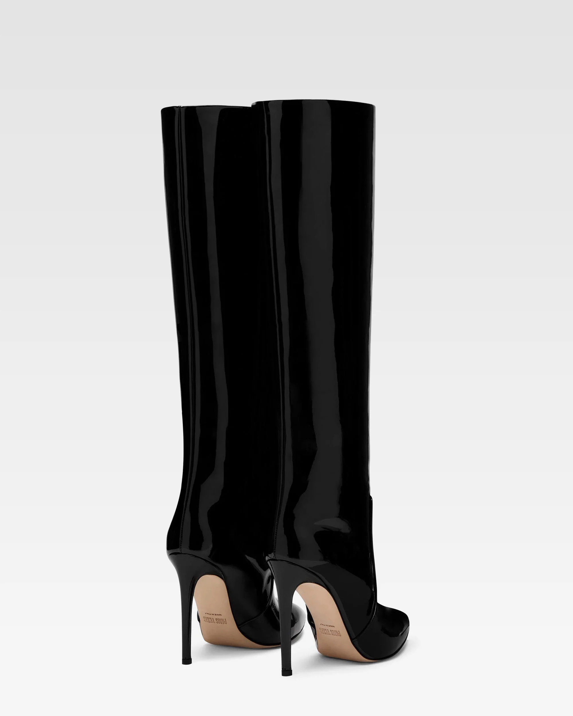 Black patent stiletto boots 3 Black patent stiletto boots