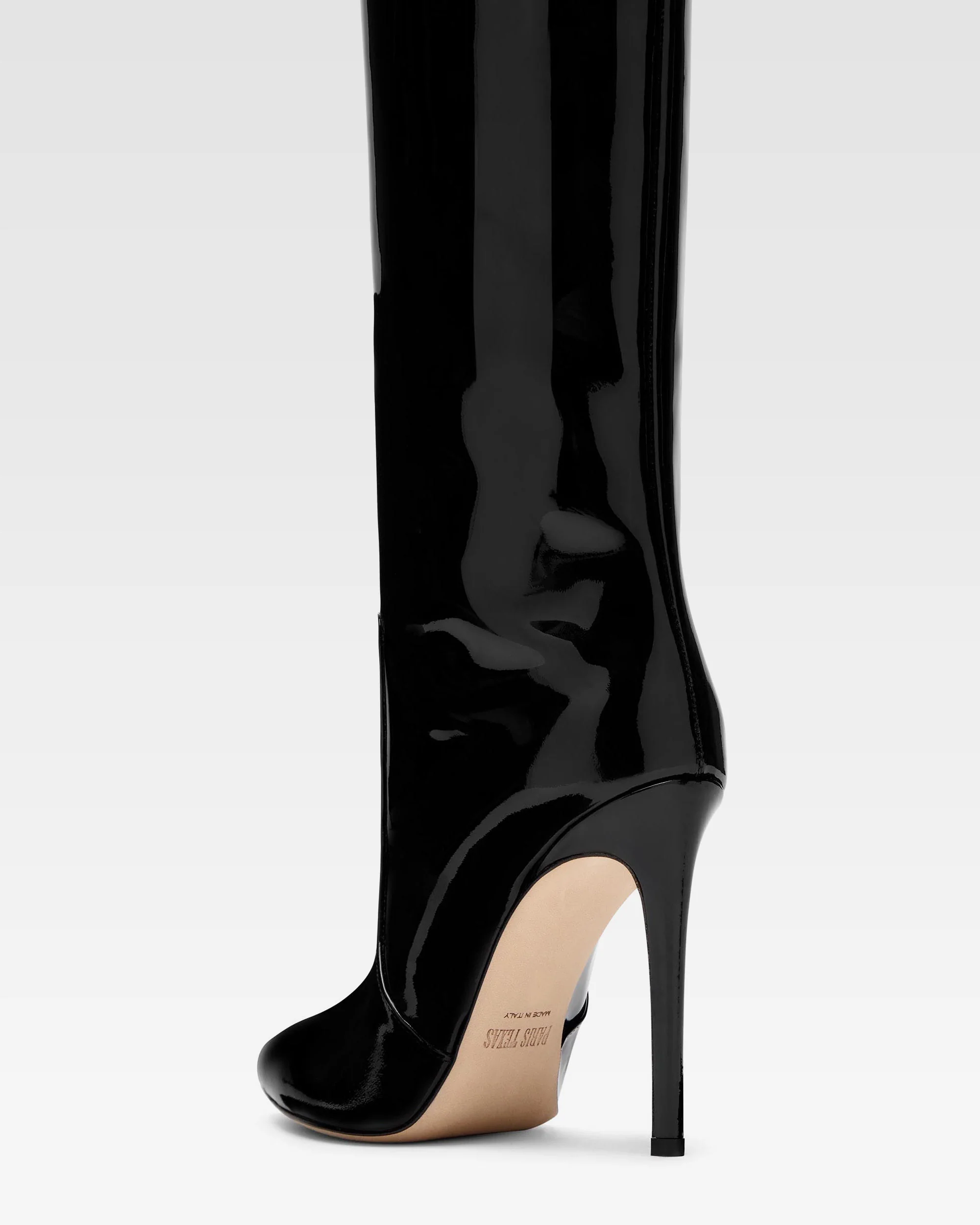Black patent stiletto boots 5 Black patent stiletto boots