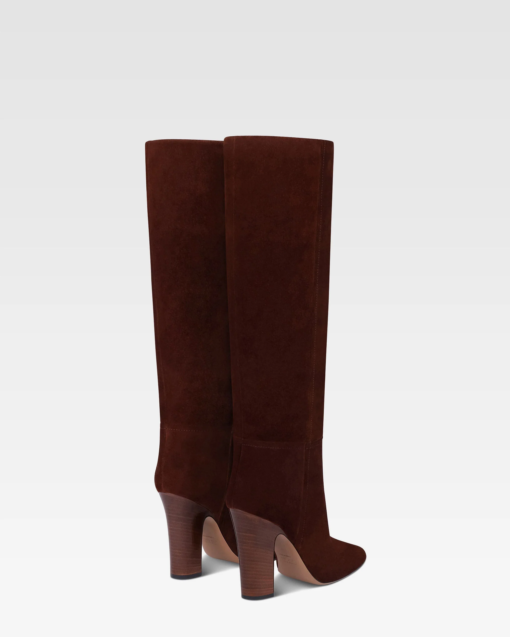 Boots in mahogany calf suede leather 3 Boots in mahogany calf suede leather