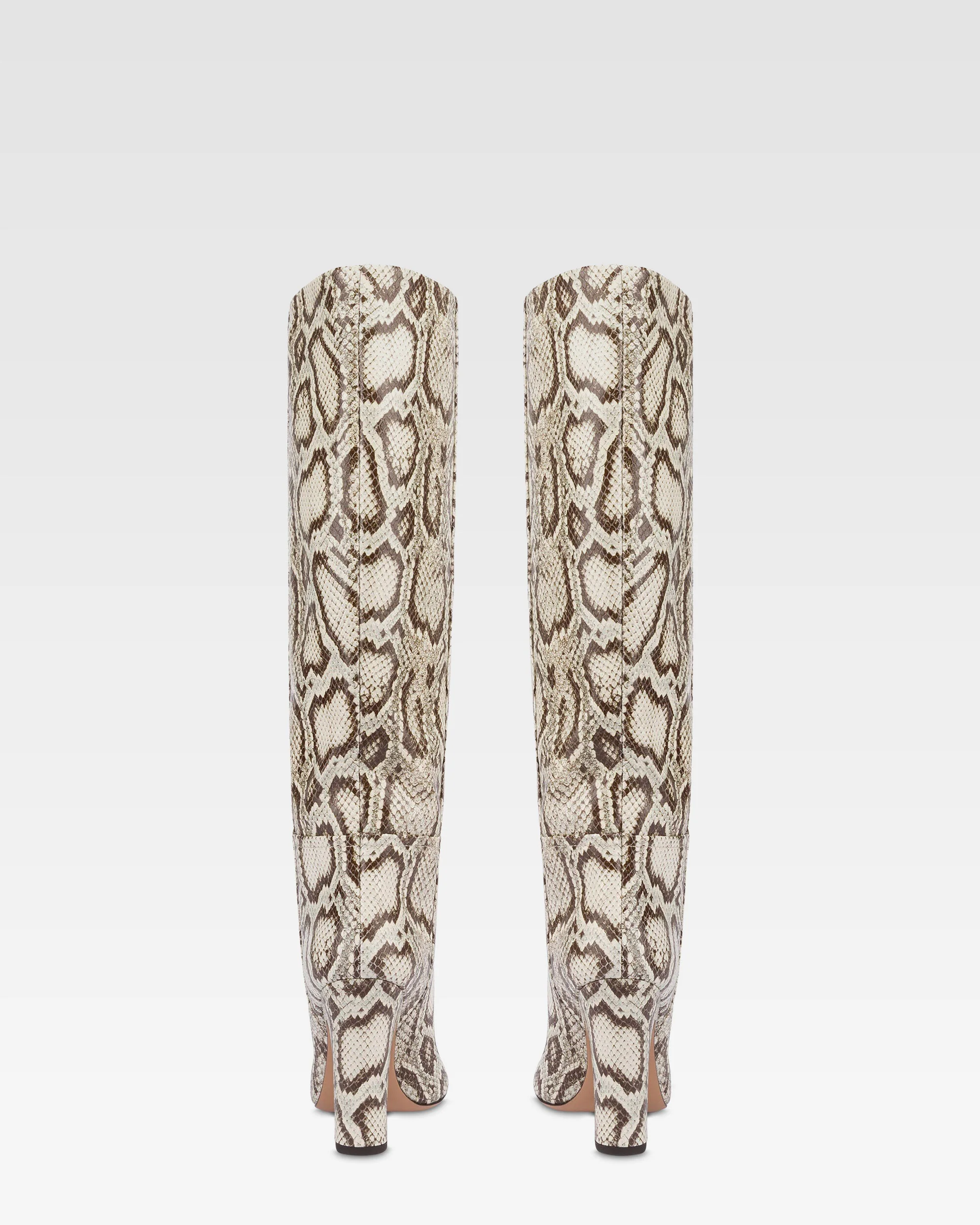 Boots in natural printed python leather 4 Boots in natural printed python leather