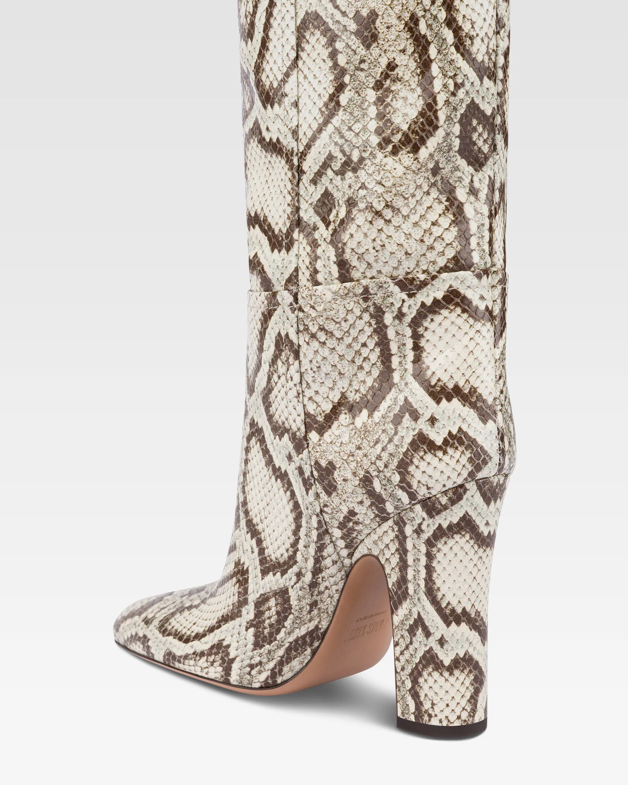 Boots in natural printed python leather 5 Boots in natural printed python leather