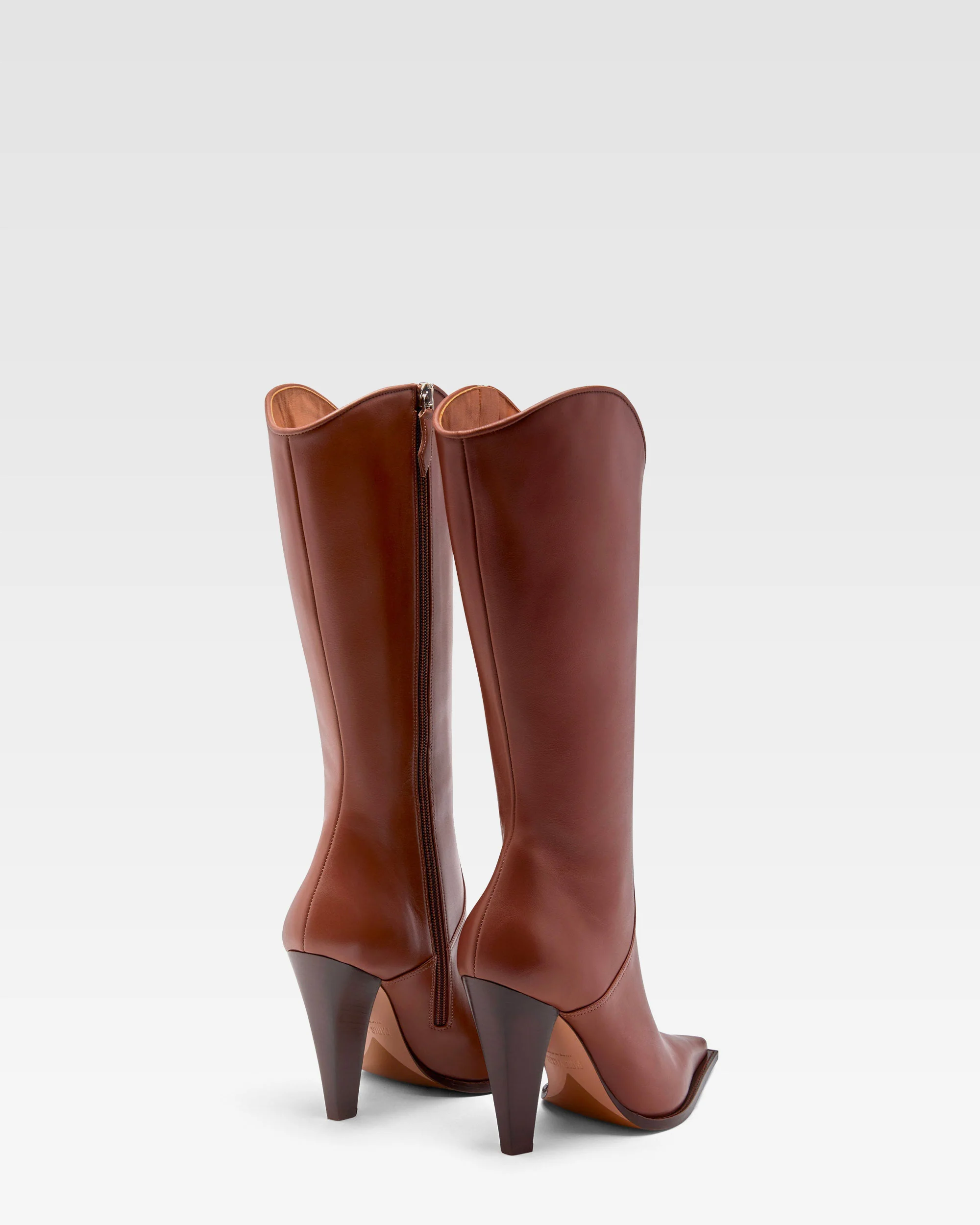Brown leather boot