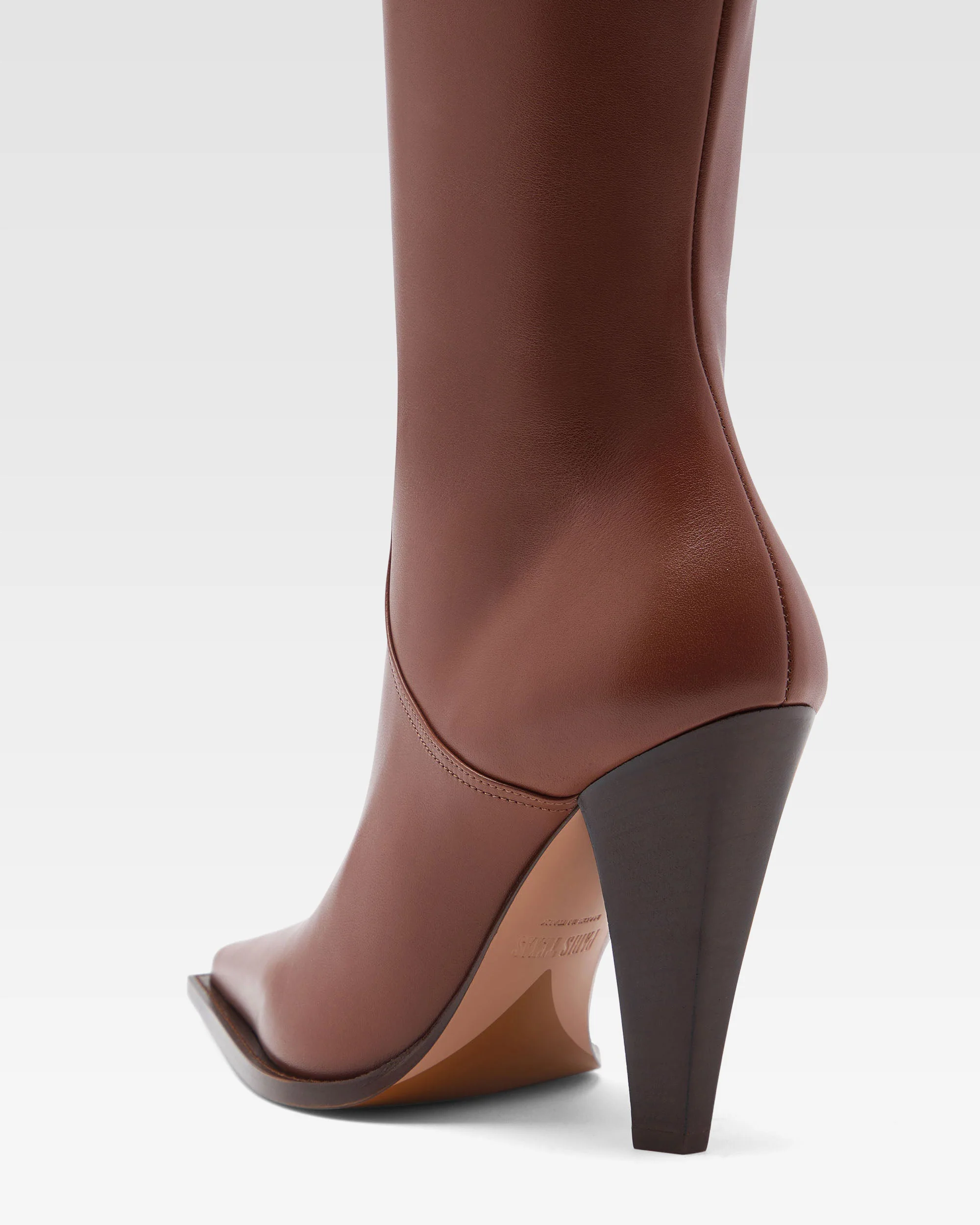 Brown leather boot